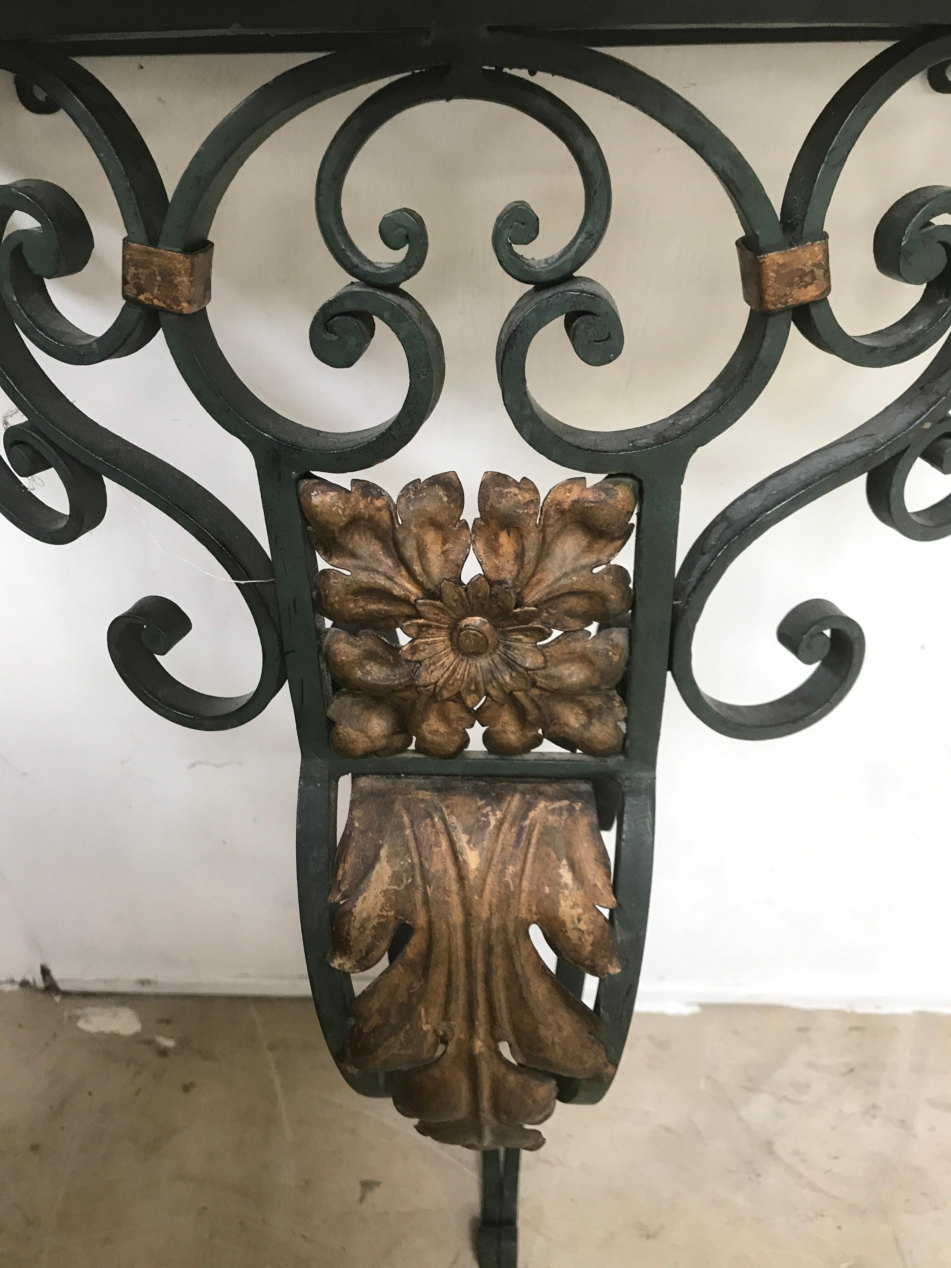 Marble 20th Century Pair of Wall Mounted Console Tables For Sale