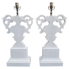 20th Century Pair of Whimsical Custom Lamps, Urn Profile