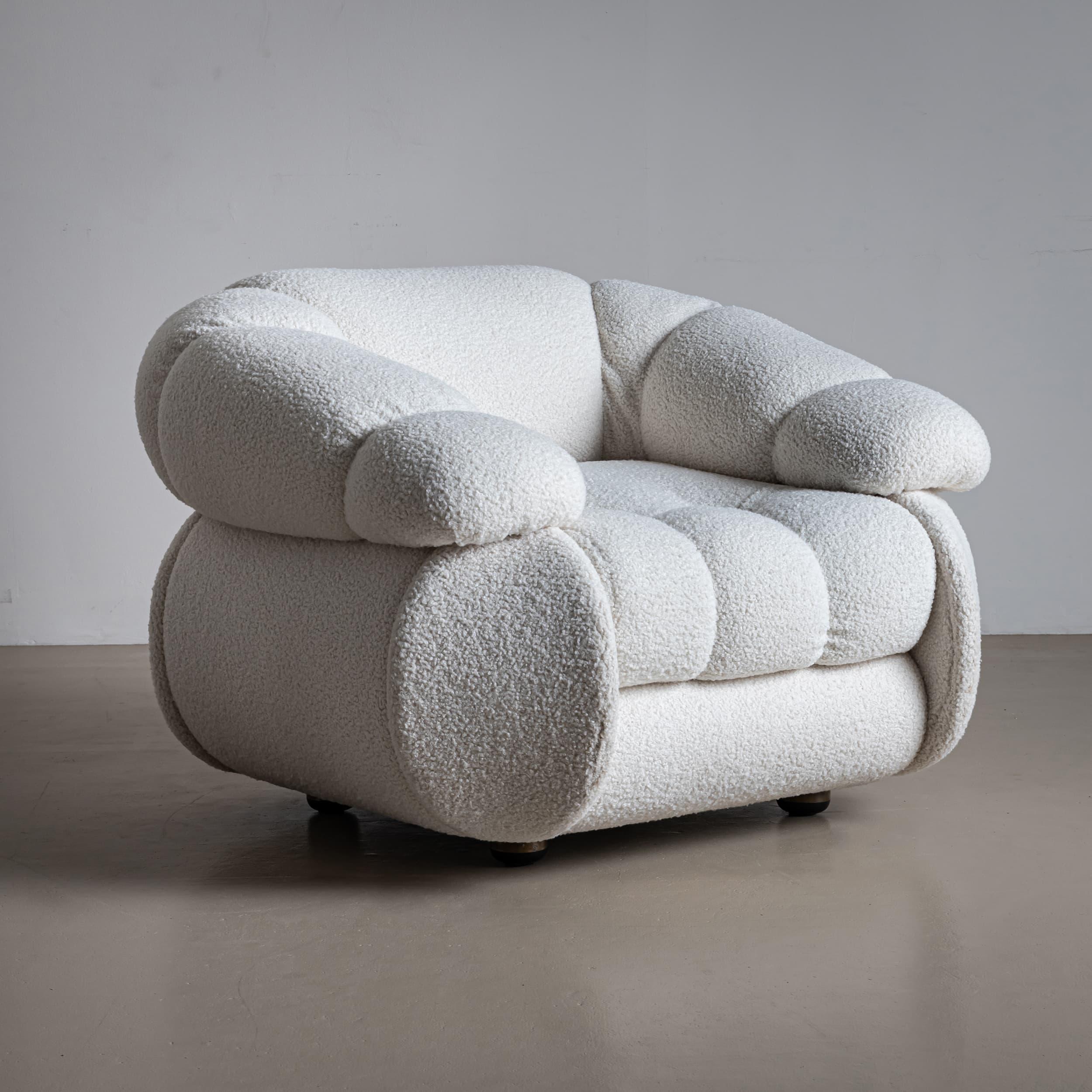 Paire de chaises longues blanches du 20e siècle par Adriano Piazzesi, Italie Bon état - En vente à New York, NY