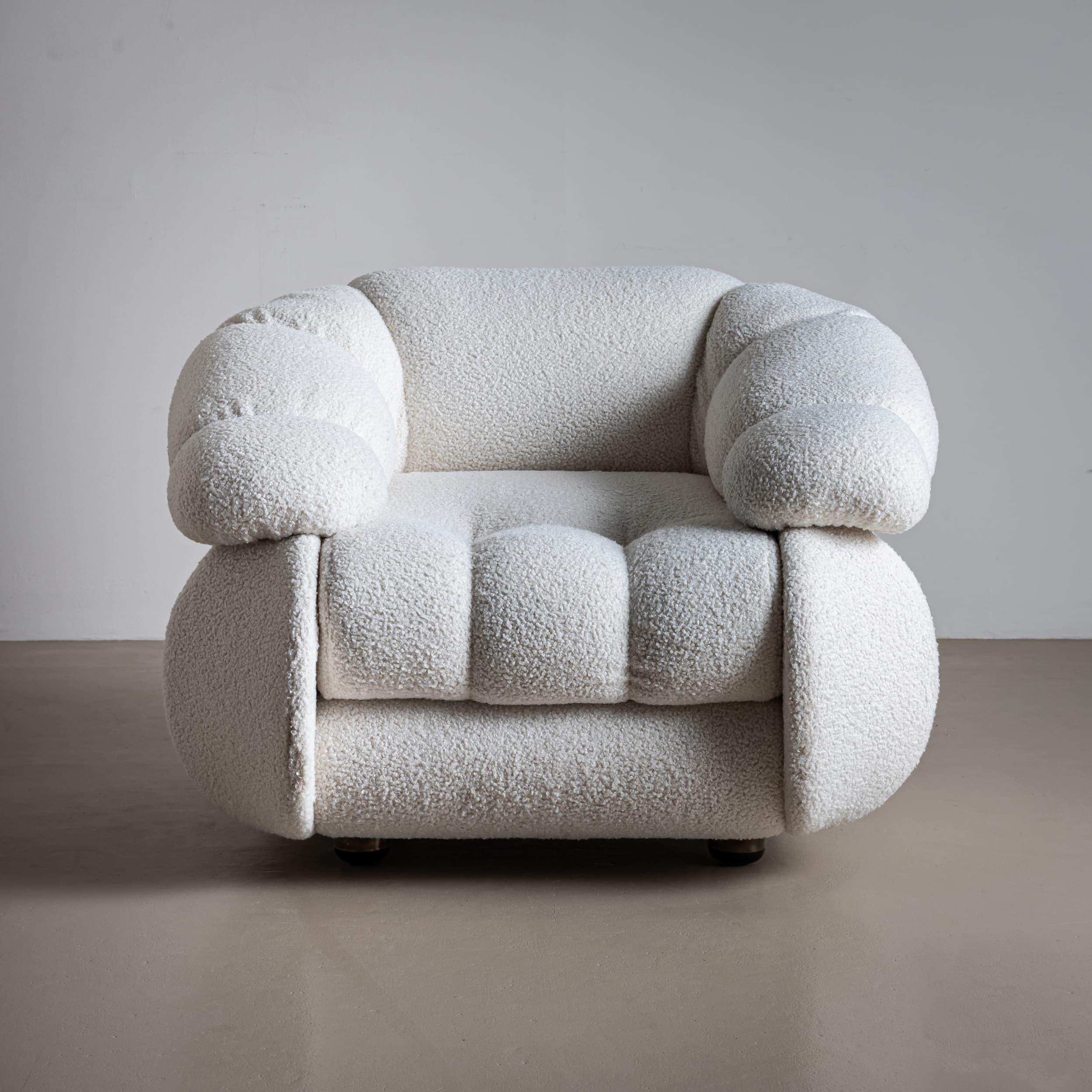 20ième siècle Paire de chaises longues blanches du 20e siècle par Adriano Piazzesi, Italie en vente