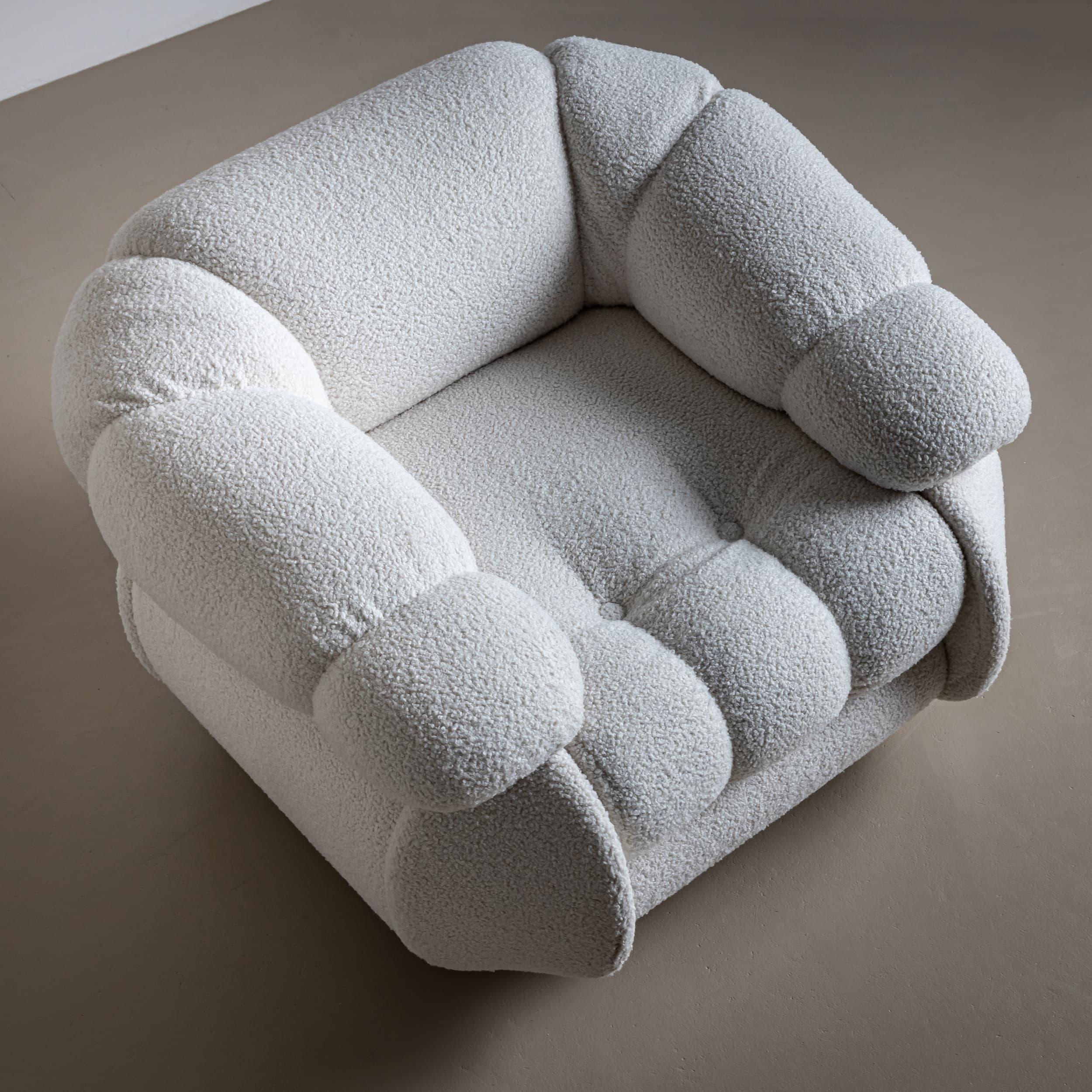 Paire de chaises longues blanches du 20e siècle par Adriano Piazzesi, Italie en vente 2