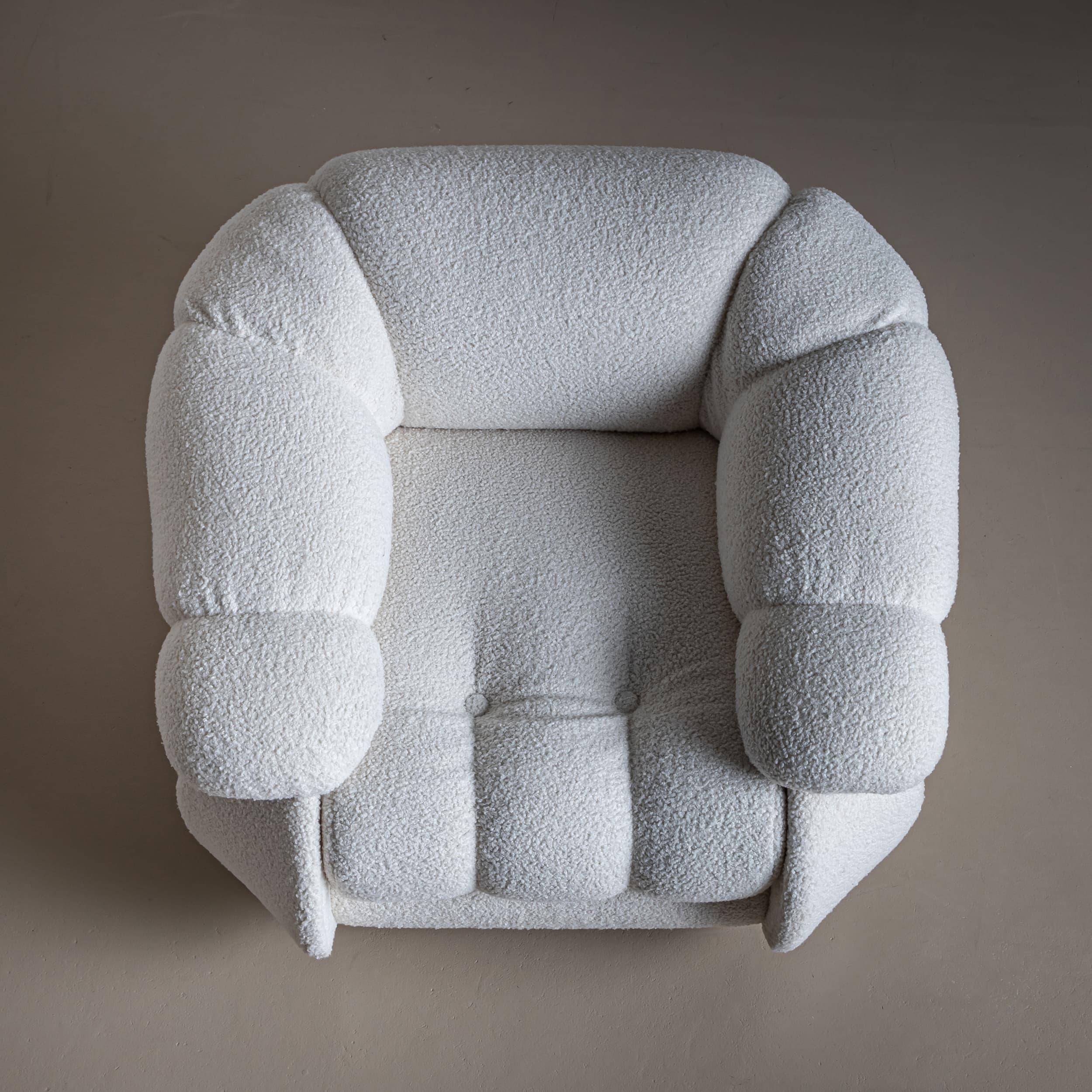 Paire de chaises longues blanches du 20e siècle par Adriano Piazzesi, Italie en vente 3