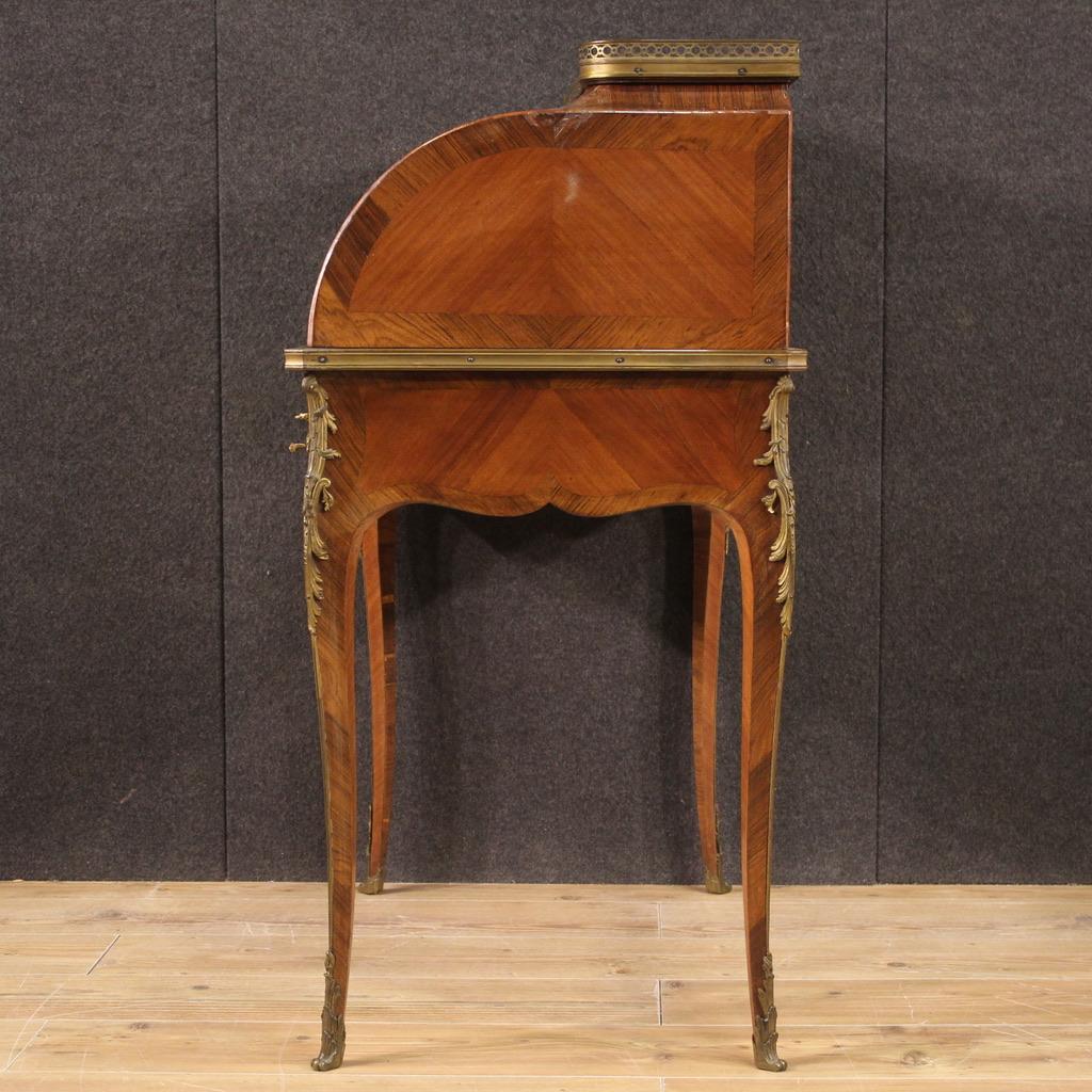 20th Century Palisander Mahogany Wood Marble French Napoleon III Bureau, 1870s For Sale 7