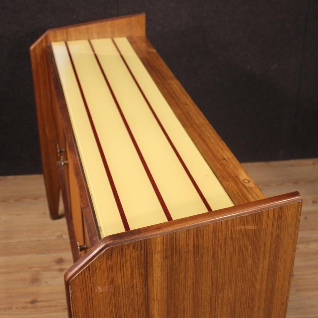 20th Century Palisander Maple Mahogany Beech Woods Italian Design Sideboard 1970 1