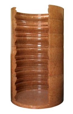 Palladio Inspired Rosso Verona Marble Shower Enclosure