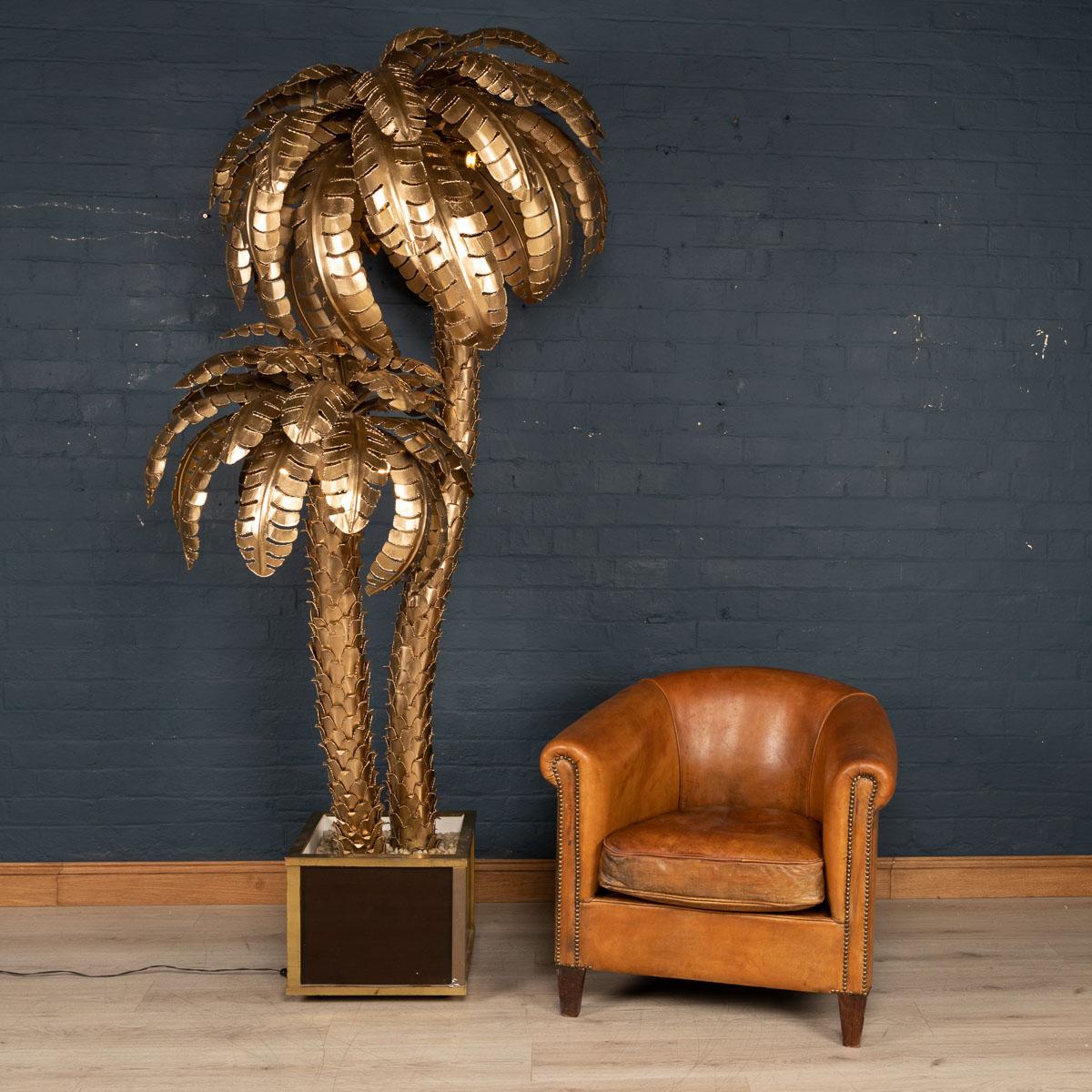 20th Century Palm Tree Floor Lamp by Maison Jansen, France, circa 1970 In Good Condition In Royal Tunbridge Wells, Kent