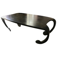 20th Century "Pangolin" Dining Table in Folded and Welded Metal by Yves Pagart