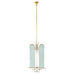 20th Century Paolo Buffa Crystal Pendant Lamp 1930