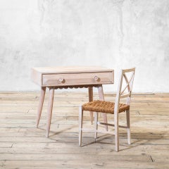 20th Century, Paolo Buffa attr. Desk and Chair in Wood