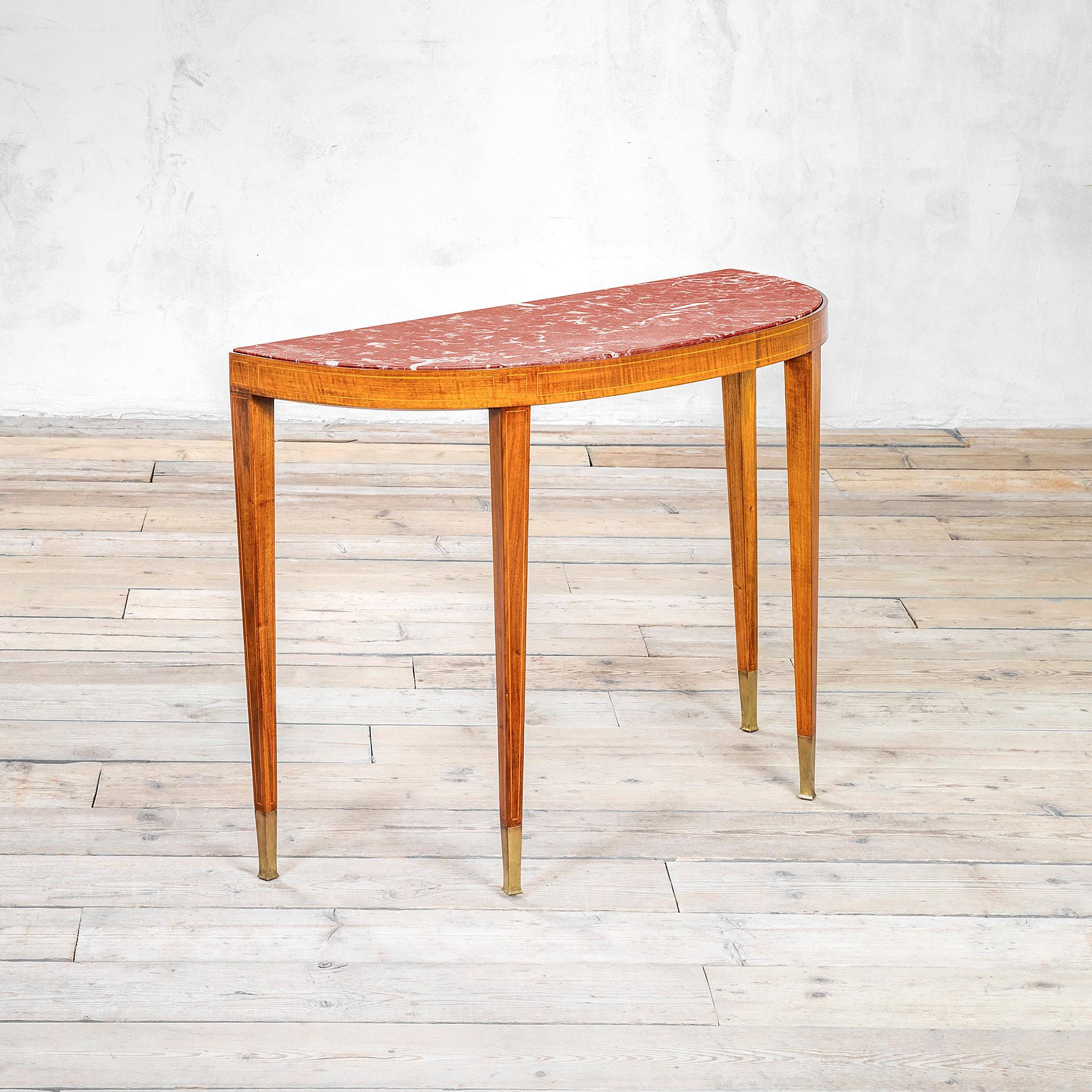 Mid-Century Modern 20th Century Paolo Buffa Wall Console with marble top  For Sale
