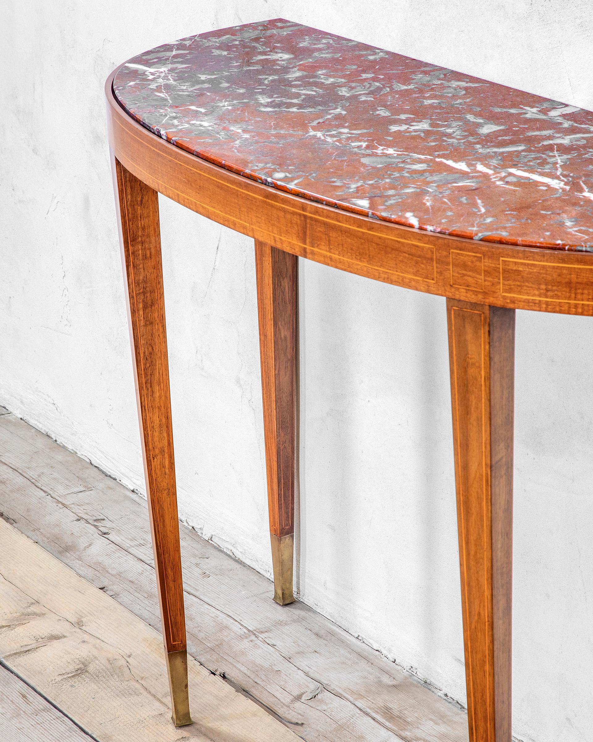 Mid-20th Century 20th Century Paolo Buffa Wall Console with marble top  For Sale