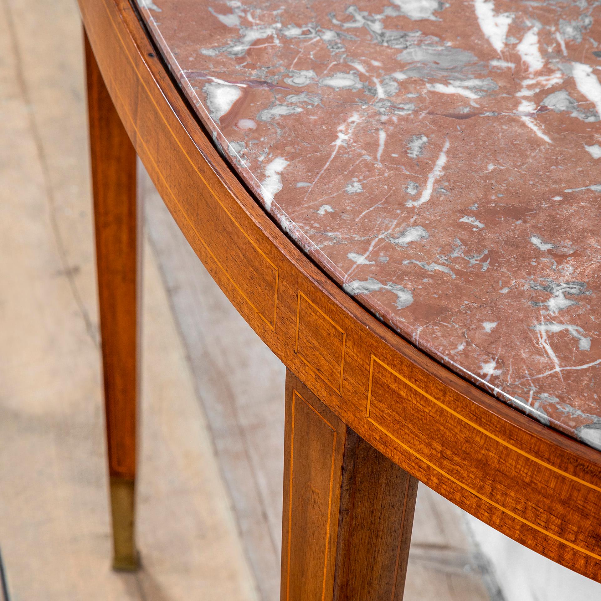 Brass 20th Century Paolo Buffa Wall Console with marble top For Sale