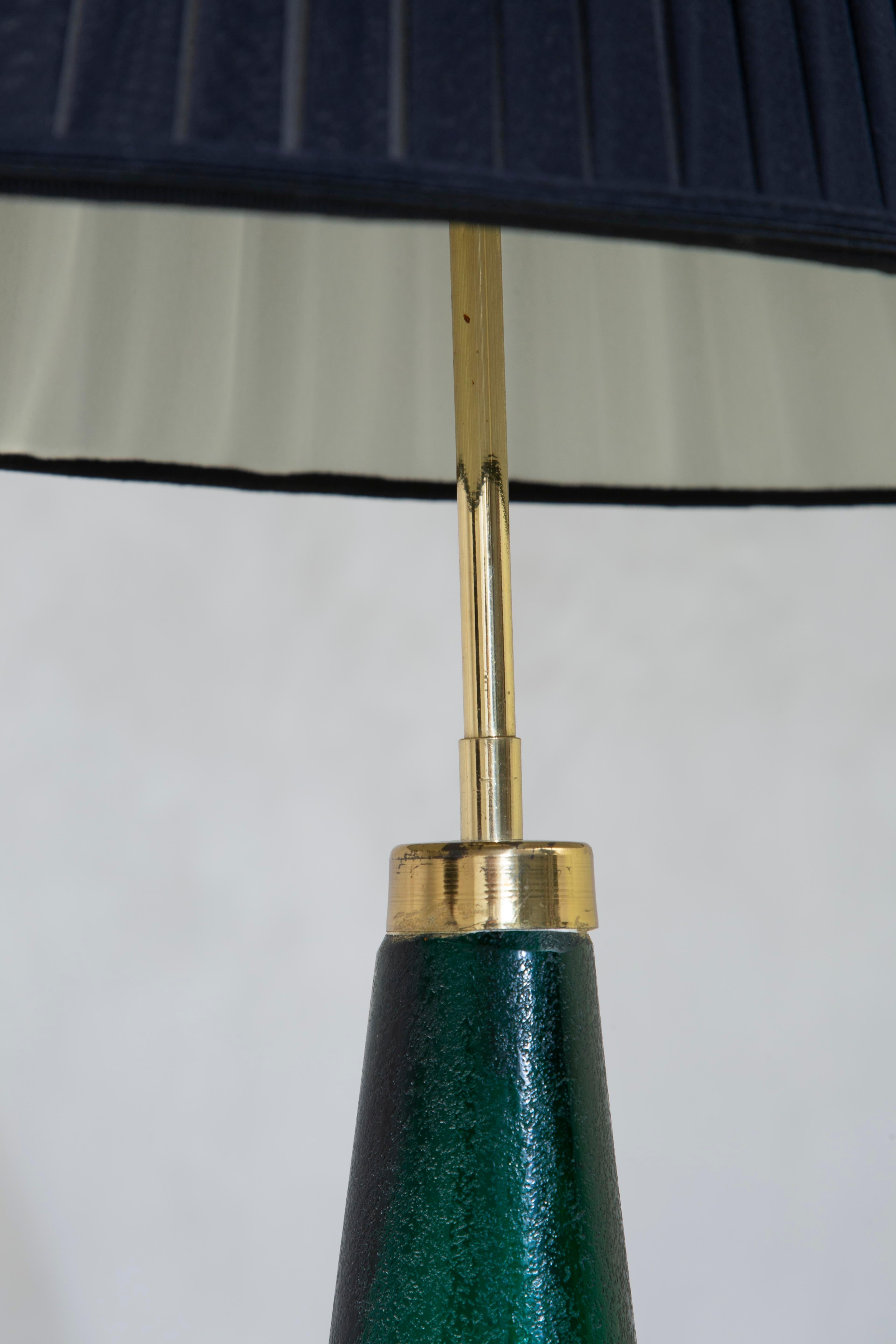 20th Century, Paolo Venini Glass and Frabric Table Lamp in vendita 5