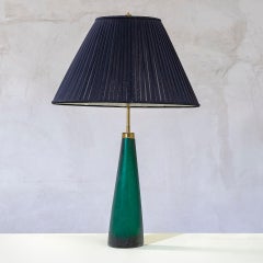 20th Century, Paolo Venini Glass and Frabric Table Lamp