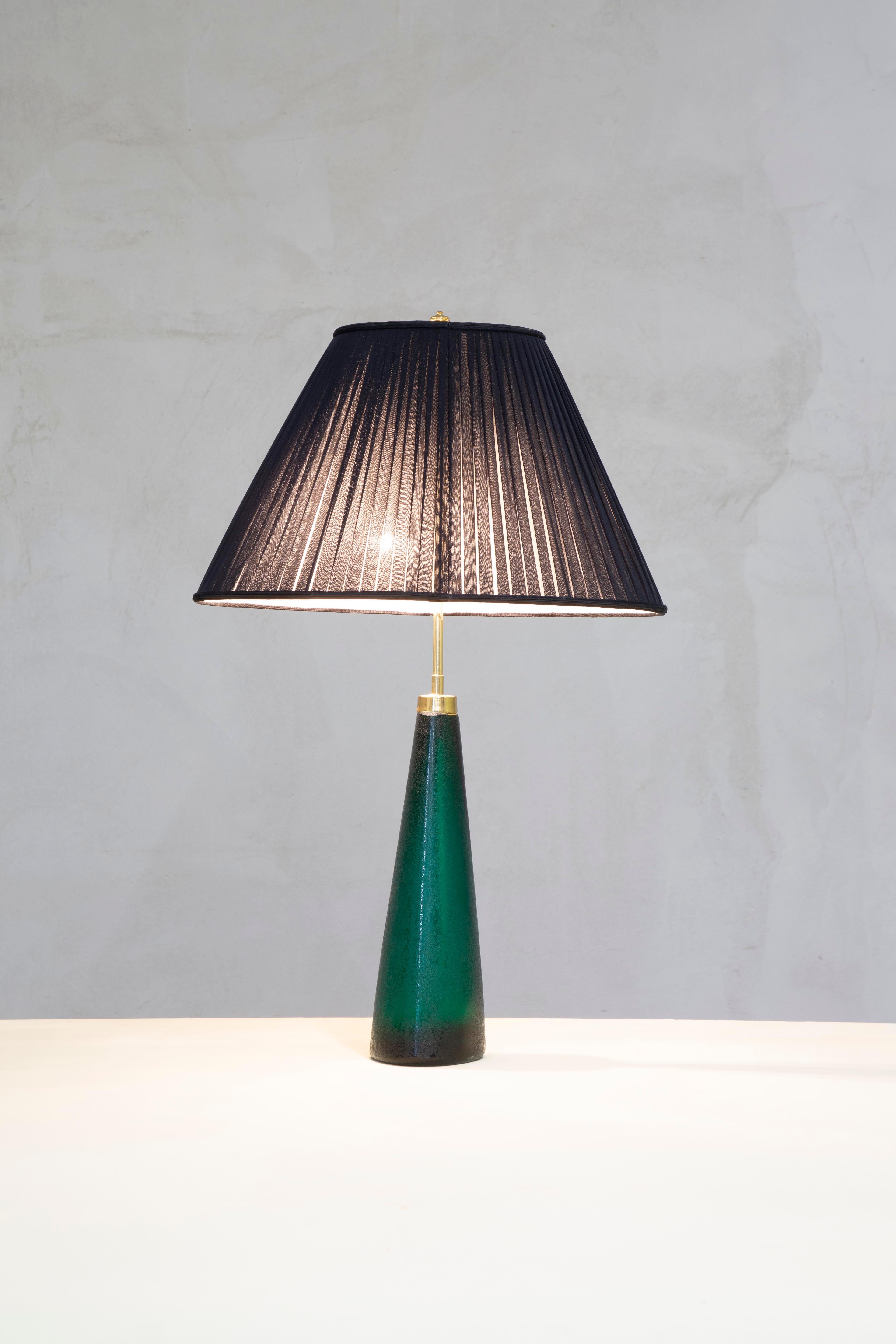 20th Century, Paolo Venini Glass and Frabric Table Lamp in vendita 2