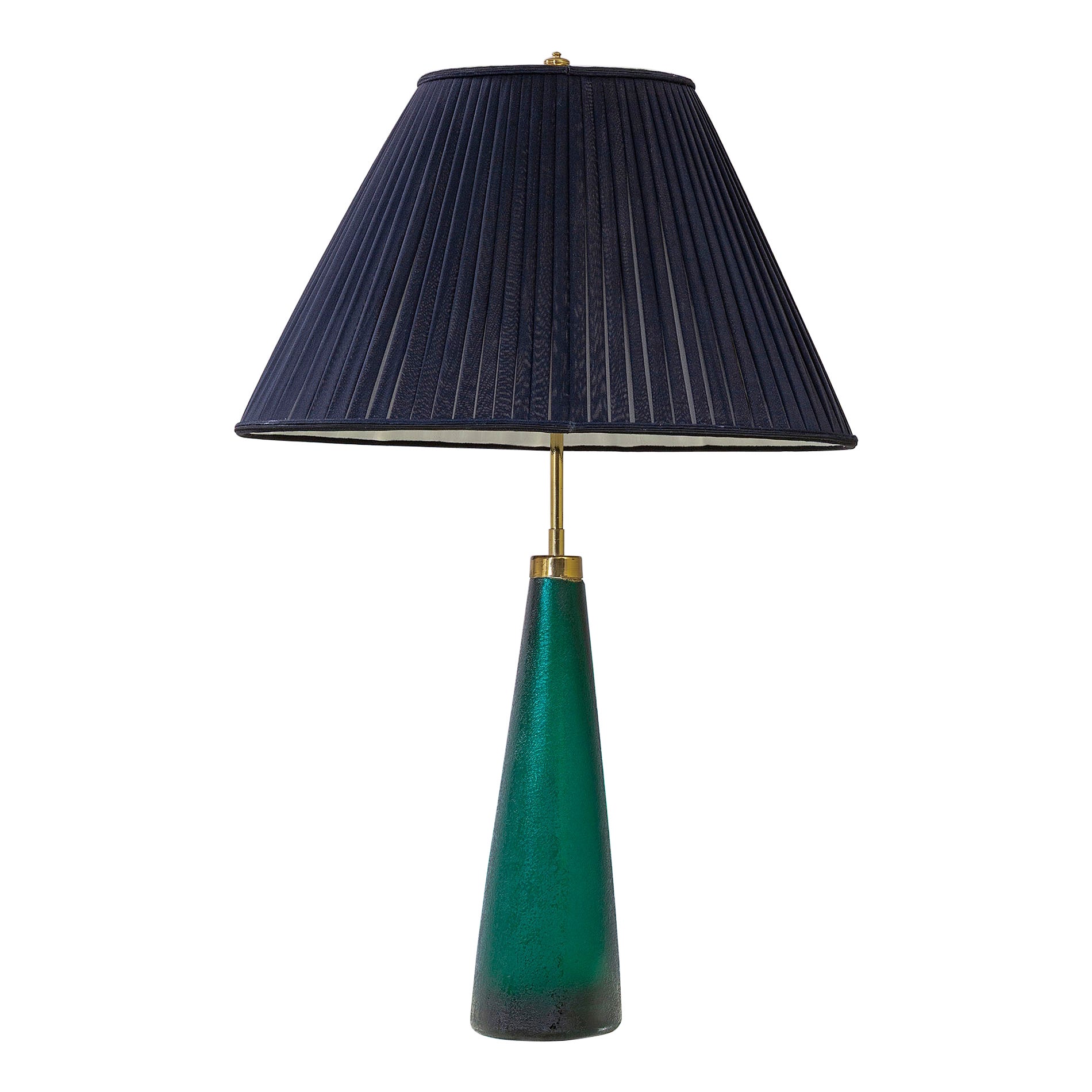 20th Century, Paolo Venini Glass and Frabric Table Lamp in vendita