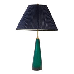 20th Century, Paolo Venini Glass and Frabric Table Lamp