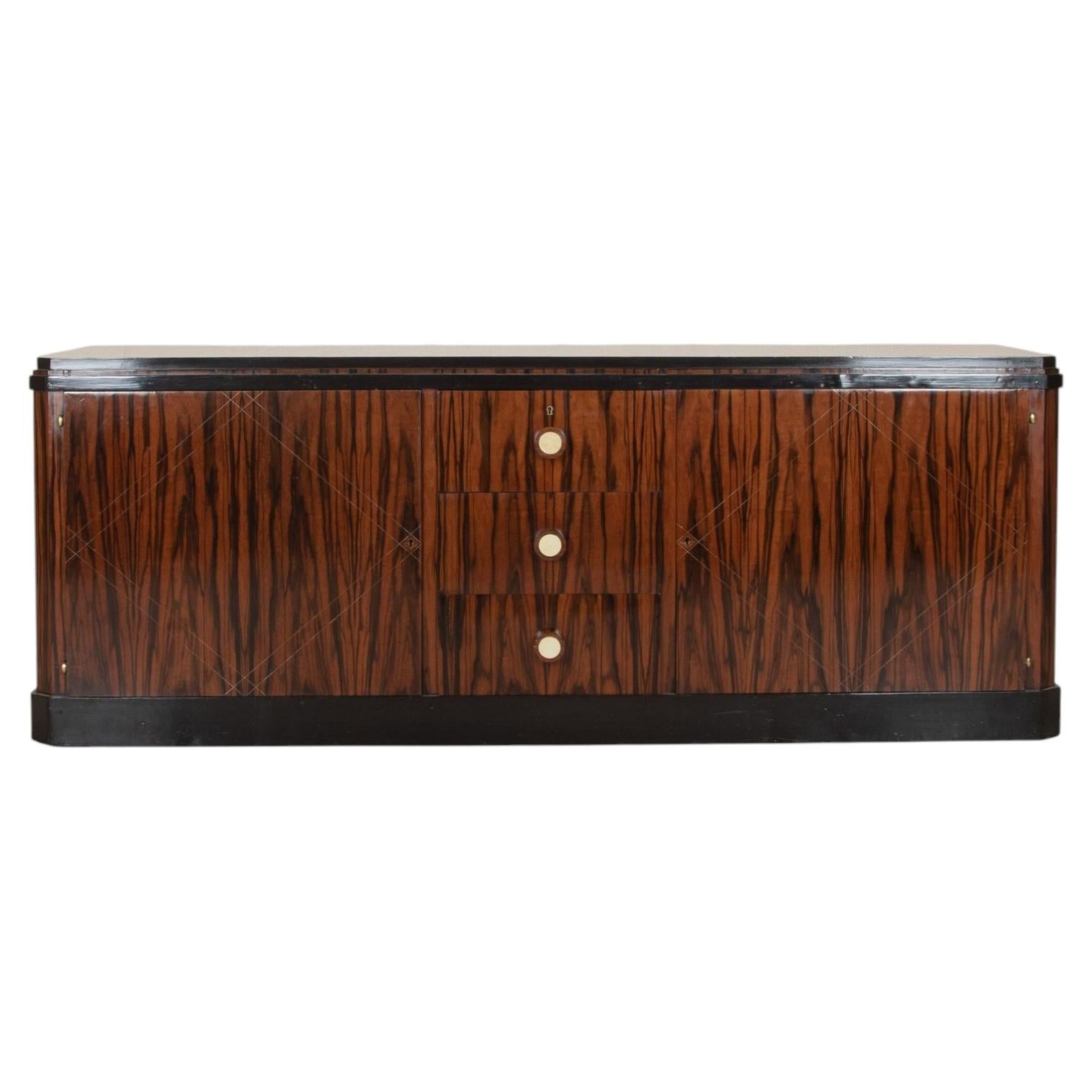20th Century Parisian Art Deco Macassar Sideboard For Sale