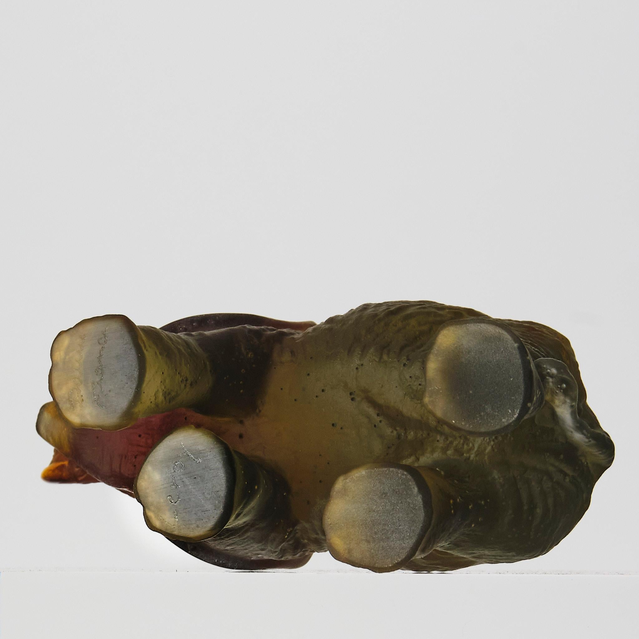 20th Century Pate de Verre Glass Sculpture 