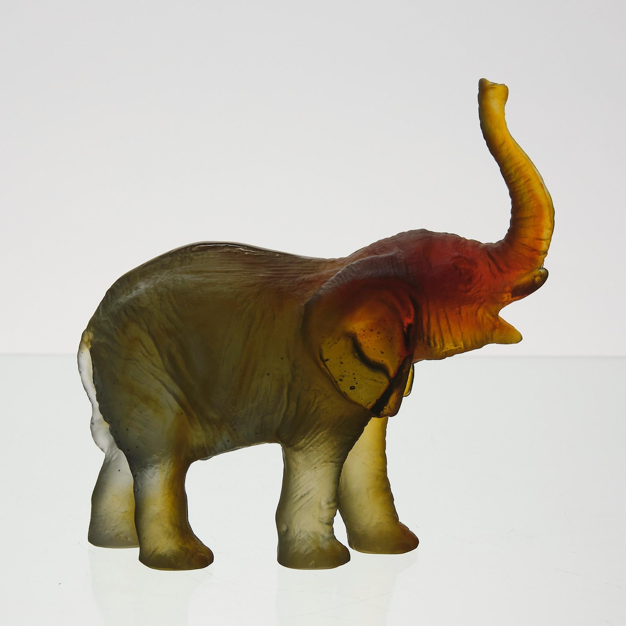 Art Nouveau 20th Century Pate de Verre Glass Sculpture 