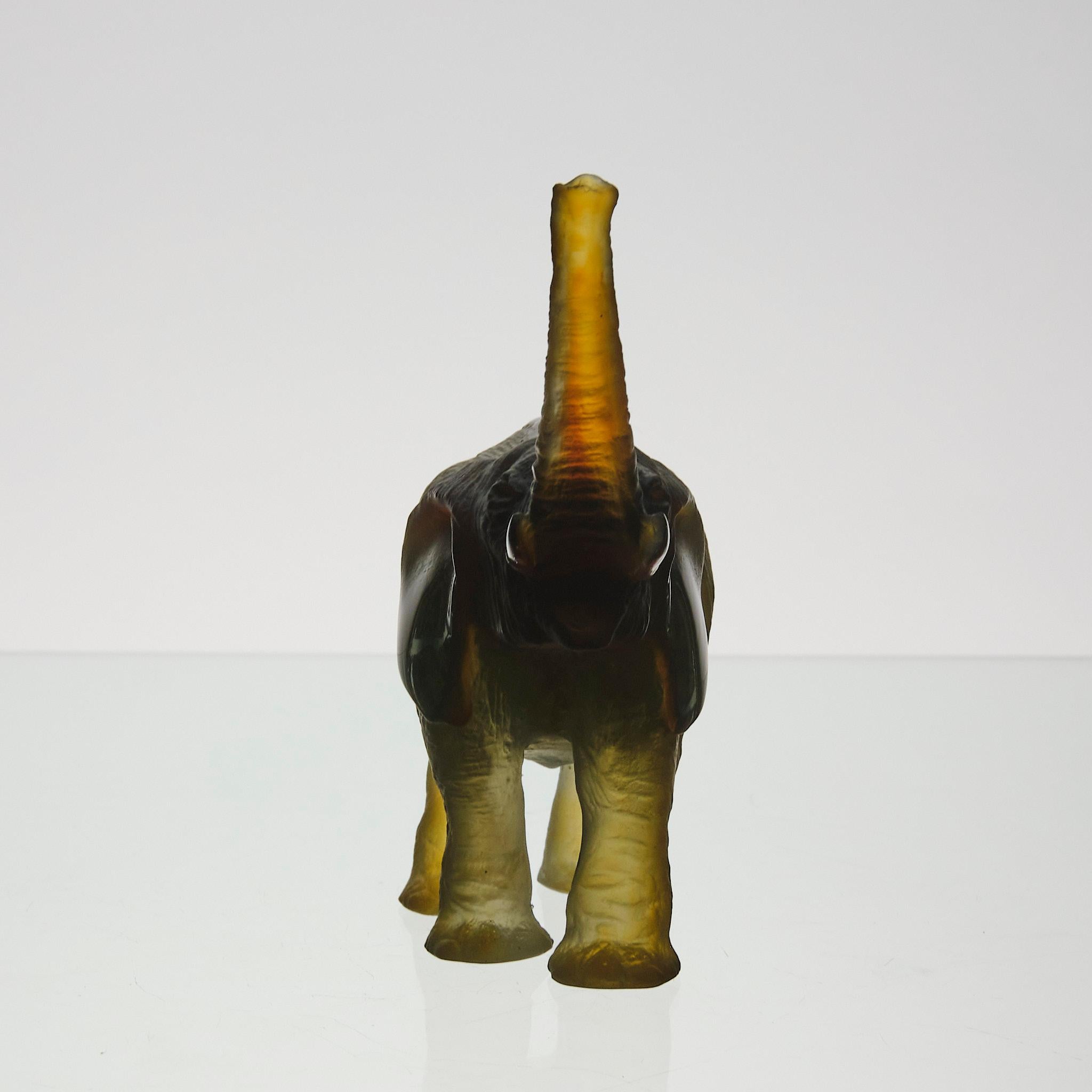 Molded 20th Century Pate de Verre Glass Sculpture 