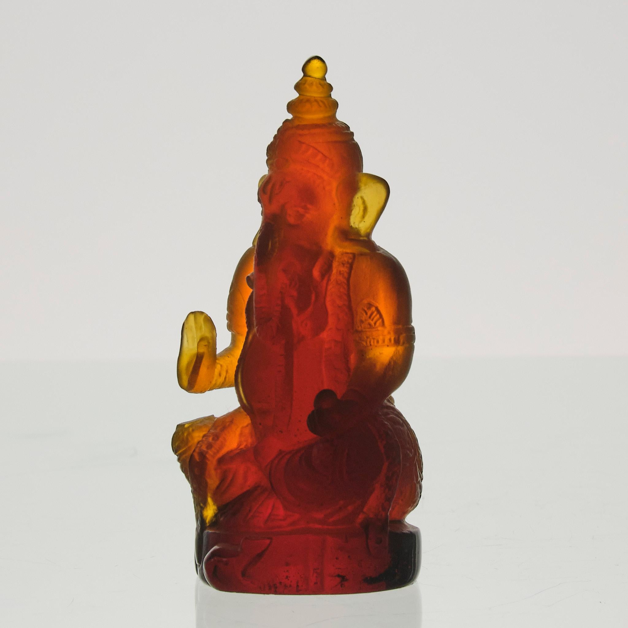 20th Century Pate de Verre Glass Sculpture entitled 