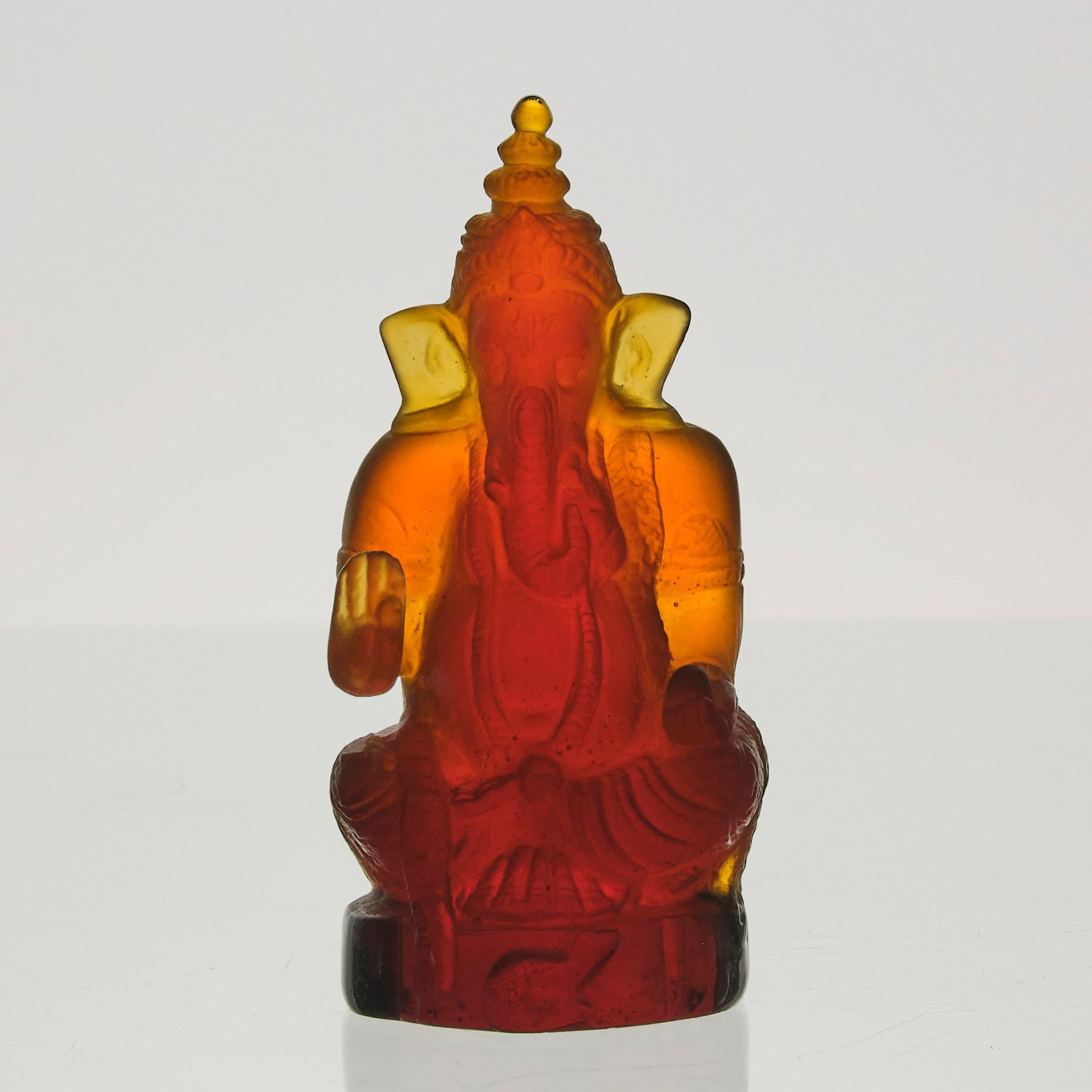 20th Century Pate de Verre Glass Sculpture entitled 