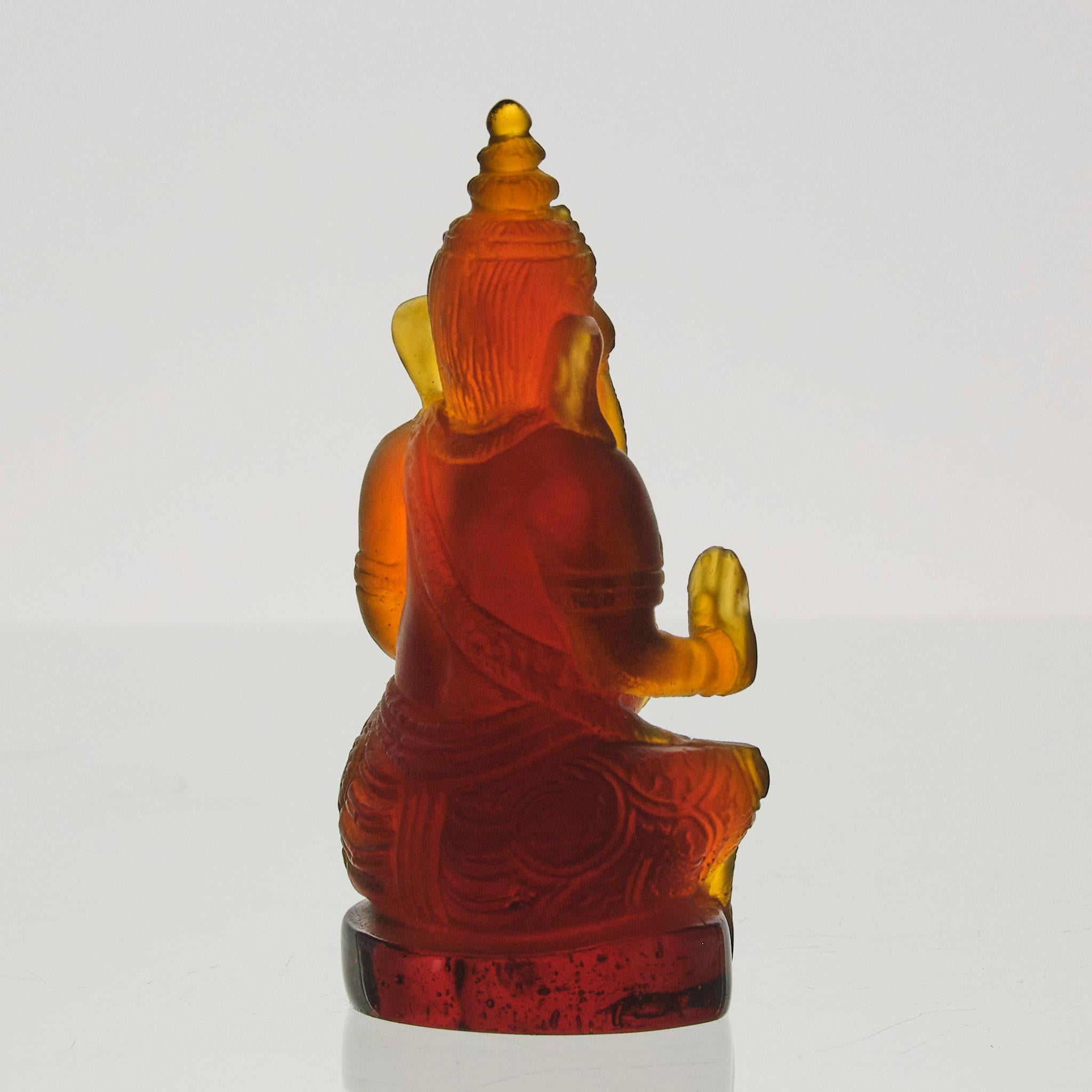 20th Century Pate de Verre Glass Sculpture entitled 