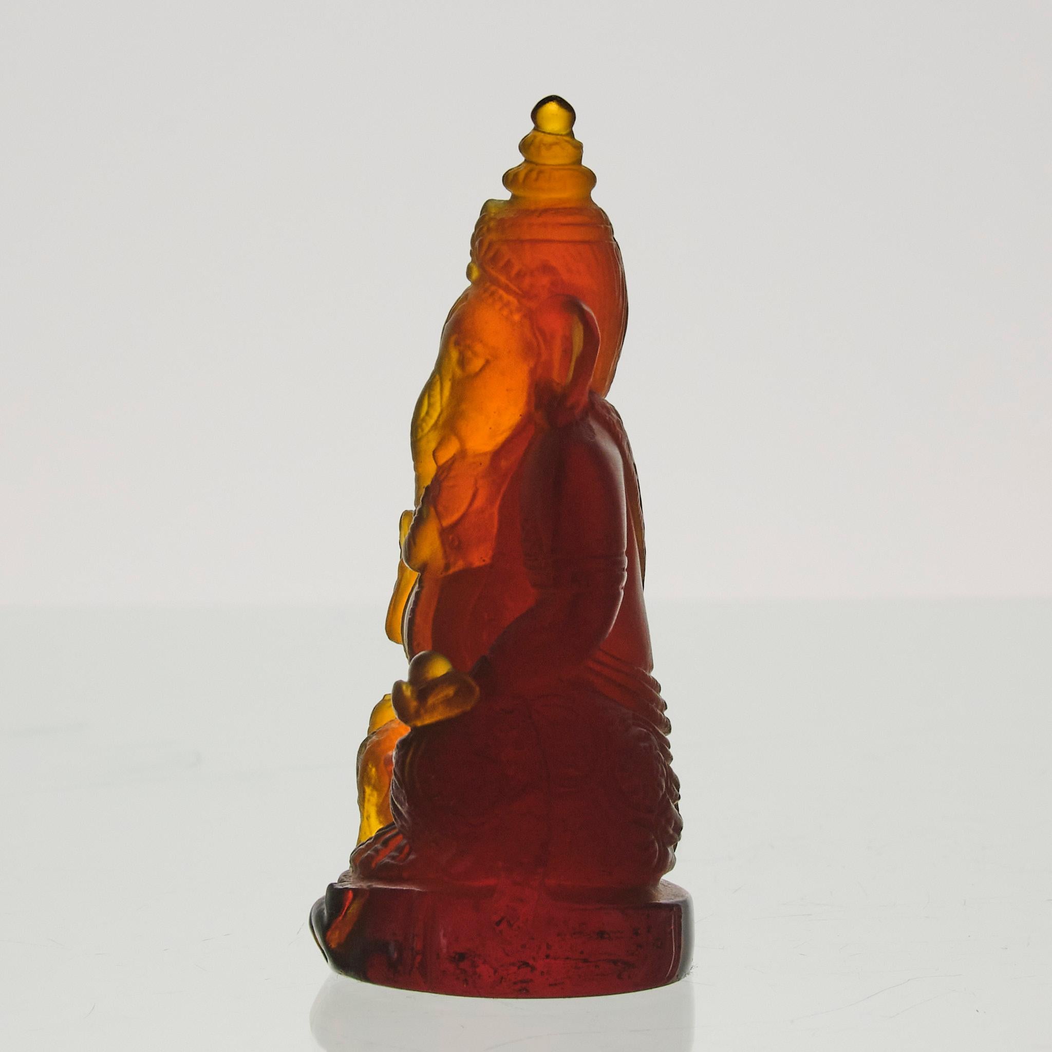 20th Century Pate de Verre Glass Sculpture entitled 