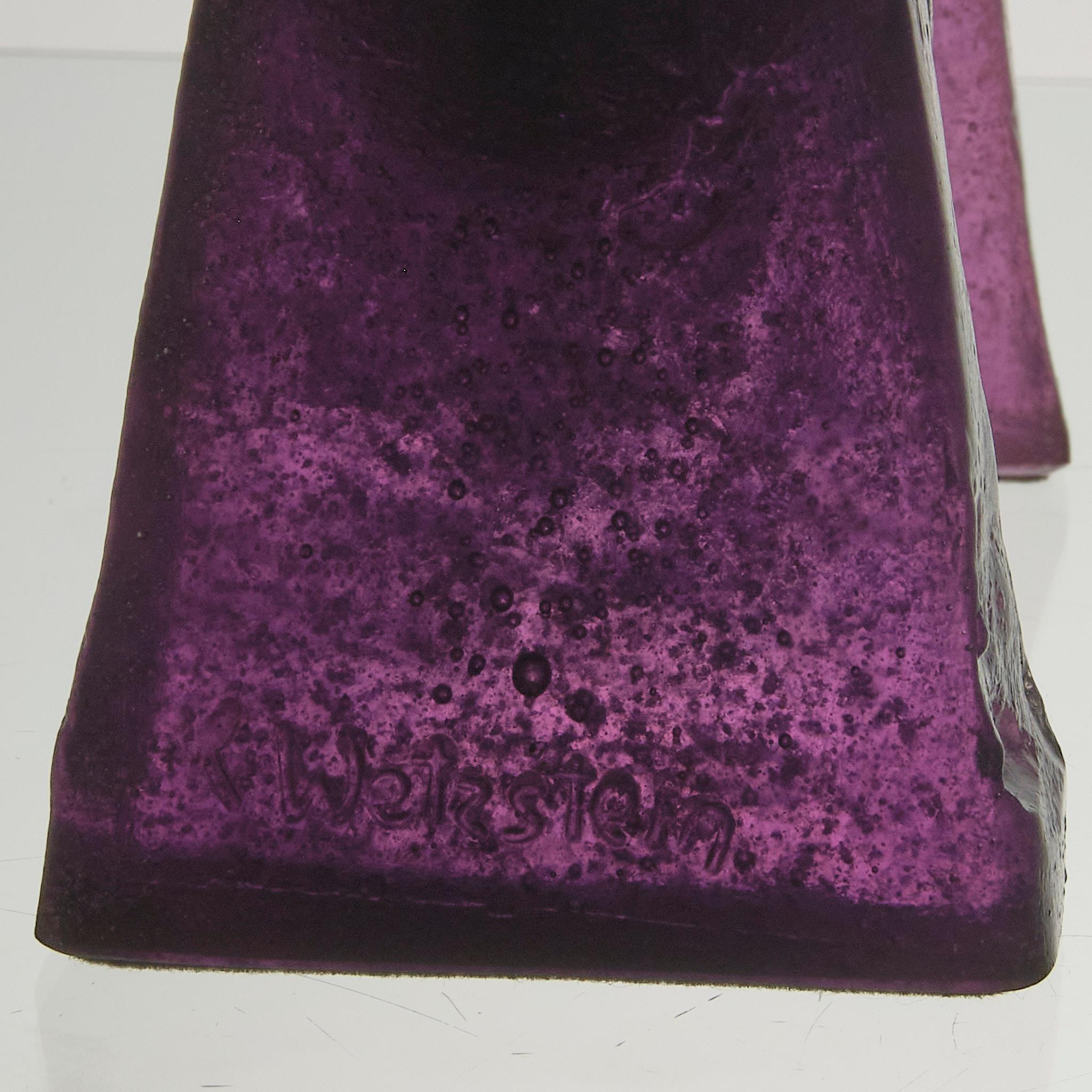 Scultura in vetro Pate de Verre del XX secolo intitolata 
