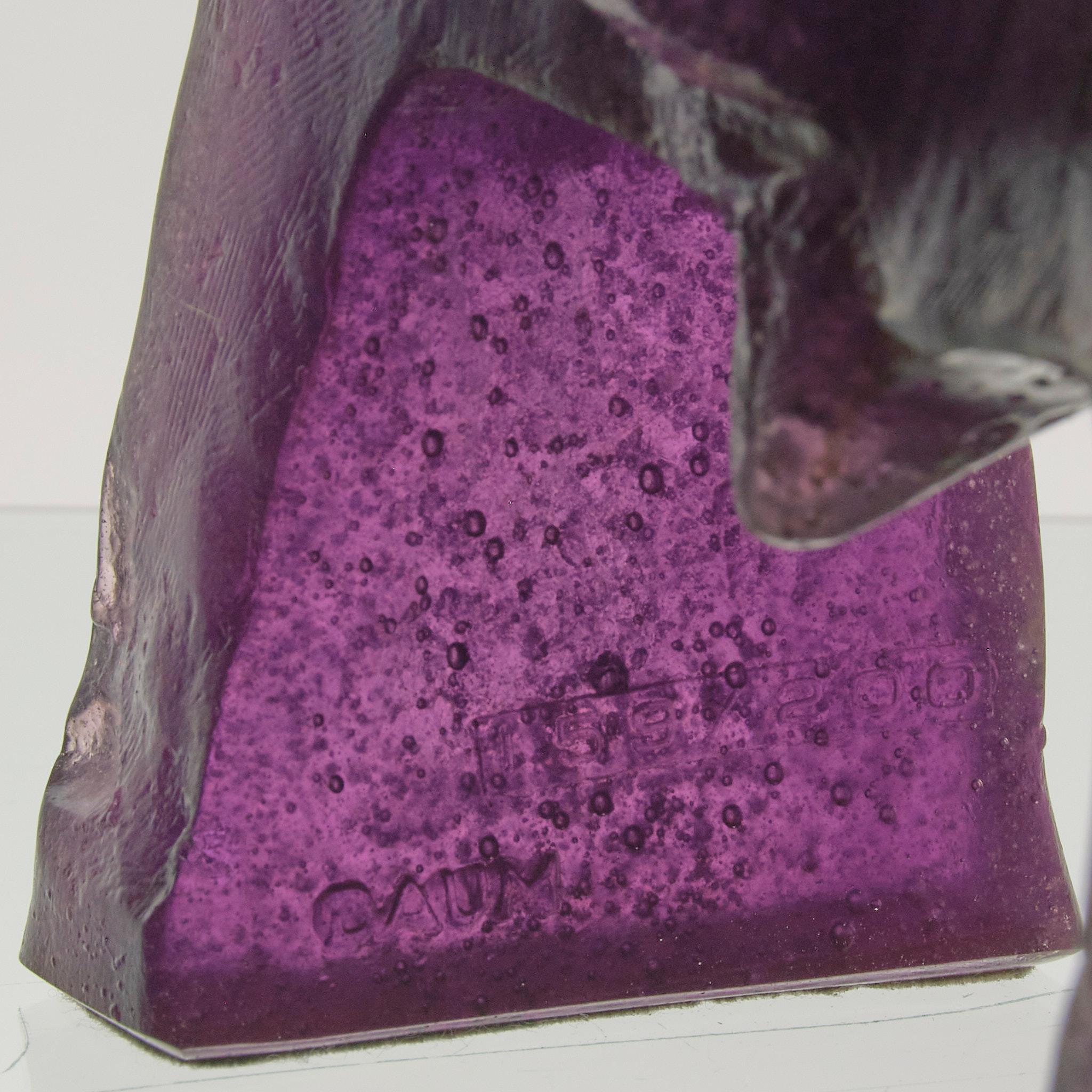 Scultura in vetro Pate de Verre del XX secolo intitolata 