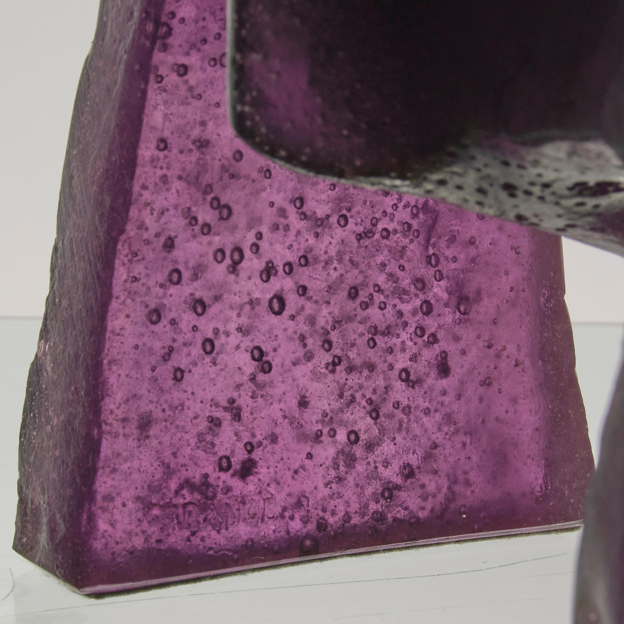 Scultura in vetro Pate de Verre del XX secolo intitolata 