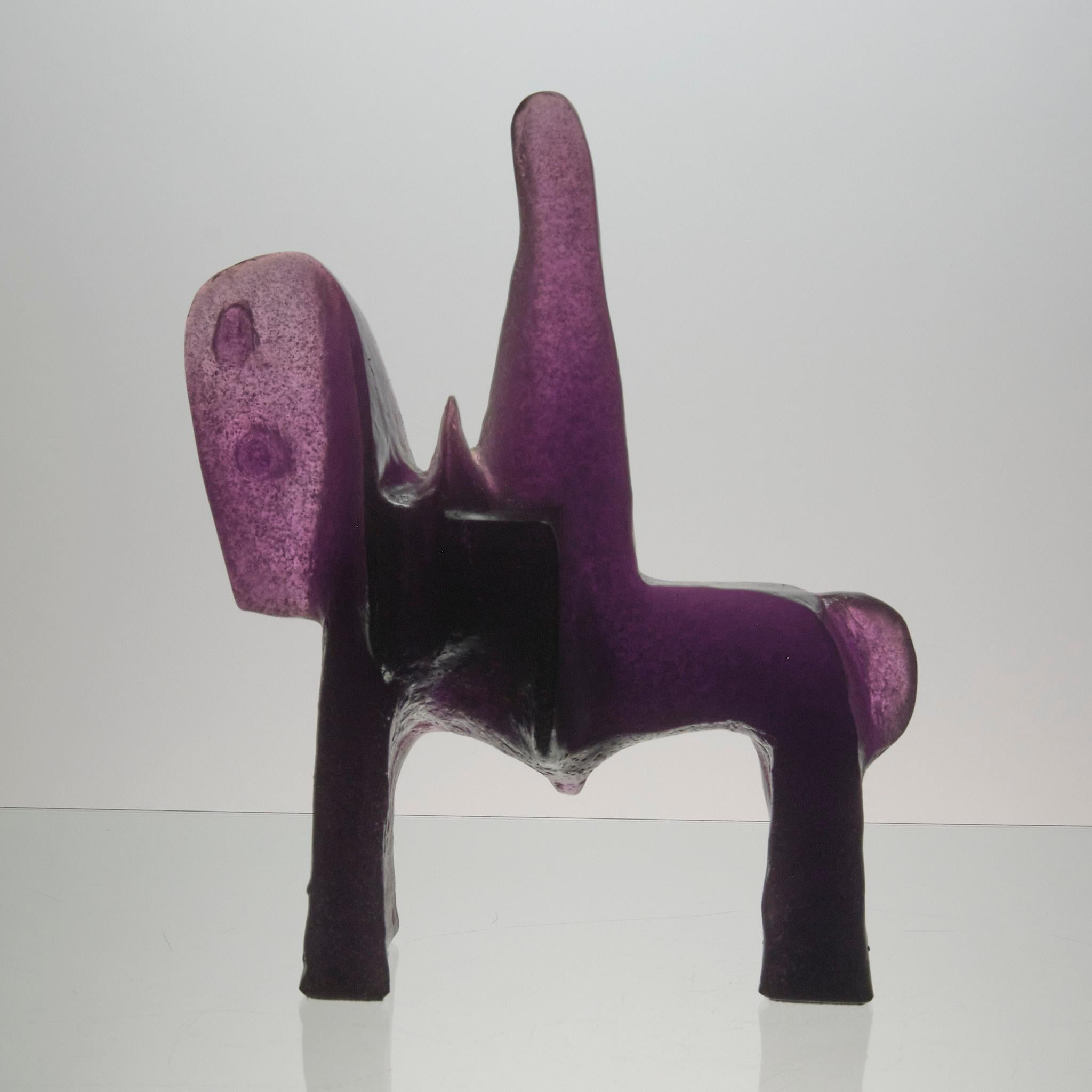 Postmoderno Scultura in vetro Pate de Verre del XX secolo intitolata 