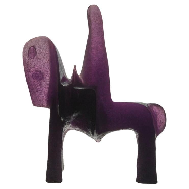 Scultura in vetro Pate de Verre del XX secolo intitolata "Percival" di Daum Glass