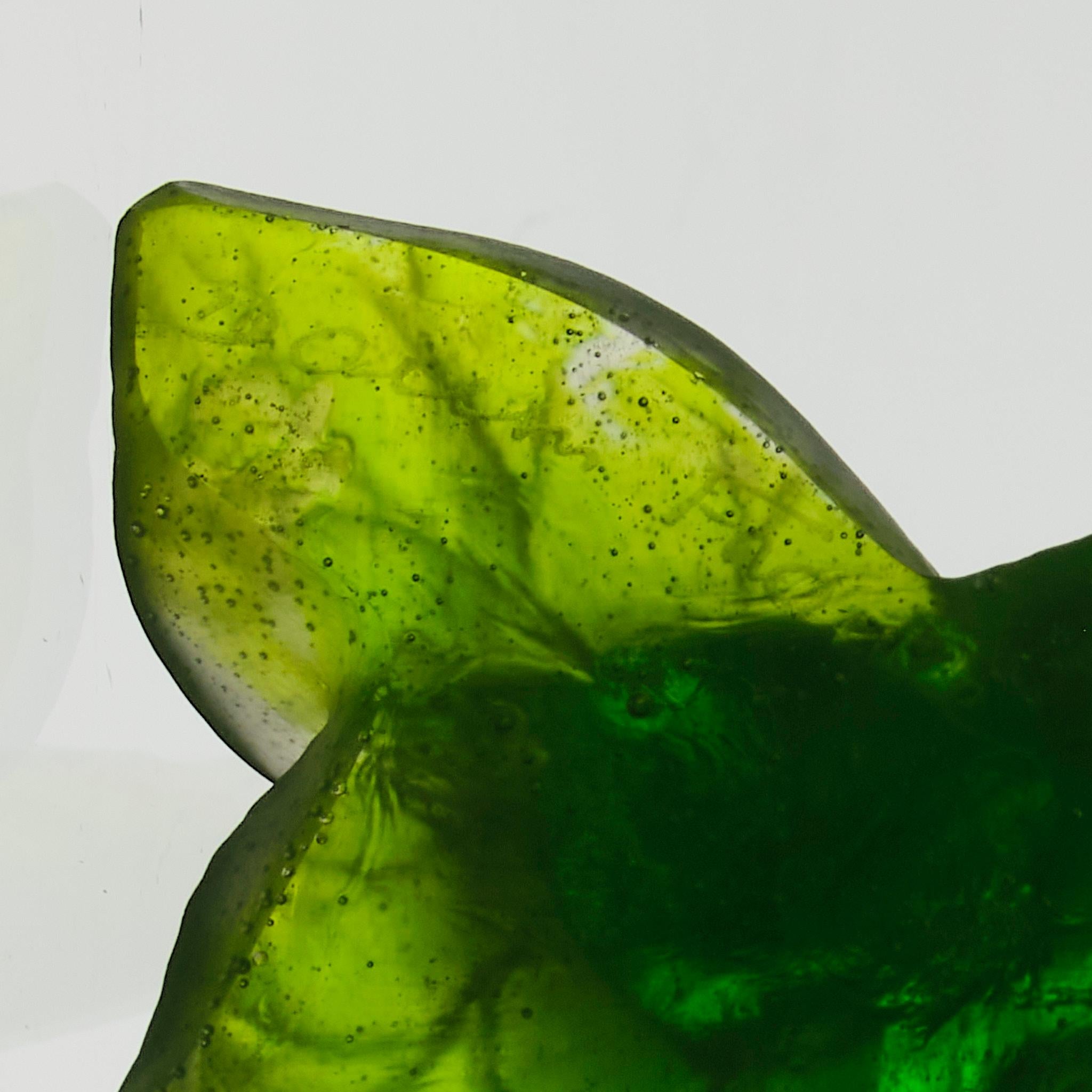 20th Century Pate de Verre Glass study entitled 