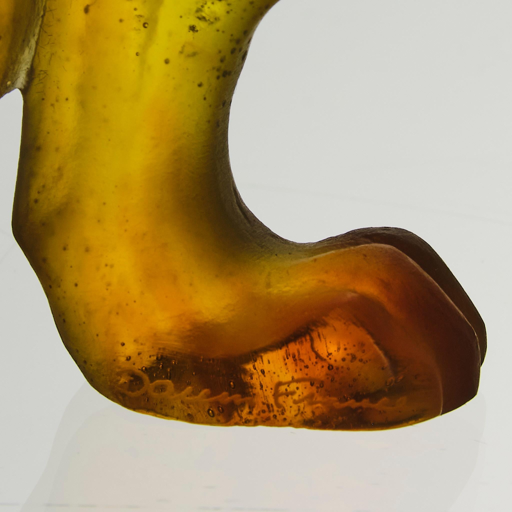 Pate de Verre-Skulptur des 20. Jahrhunderts mit dem Titel 