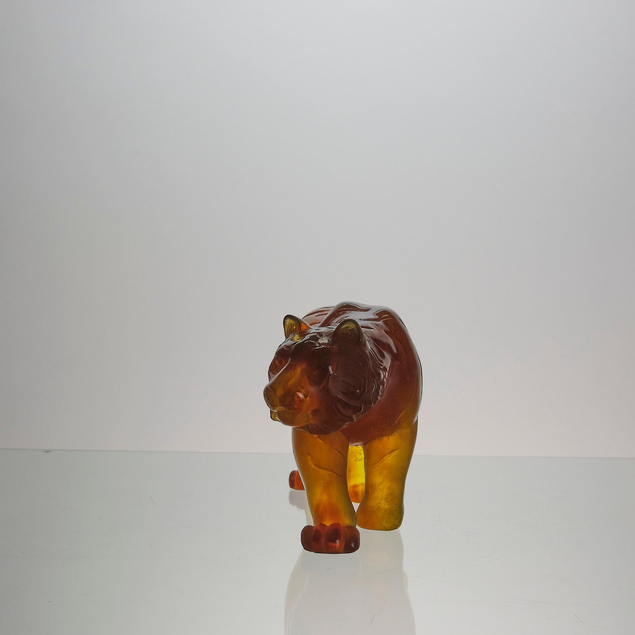 Pate de Verre-Skulptur des 20. Jahrhunderts mit dem Titel 