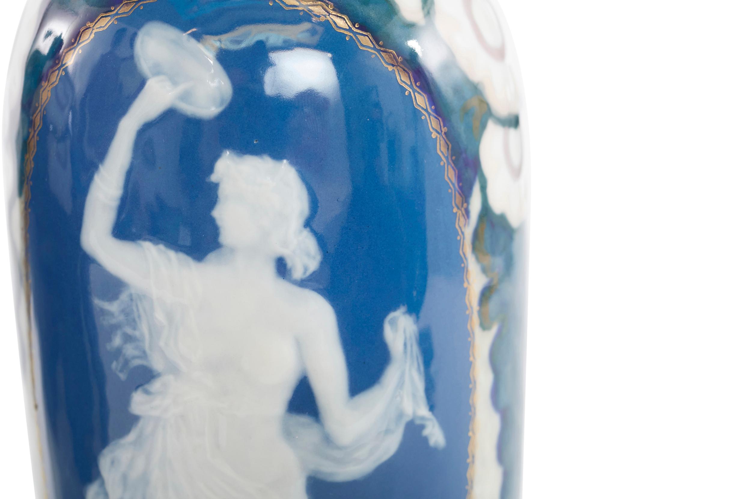 20th Century Pate-Sur-Pate Decorative Vases For Sale 4