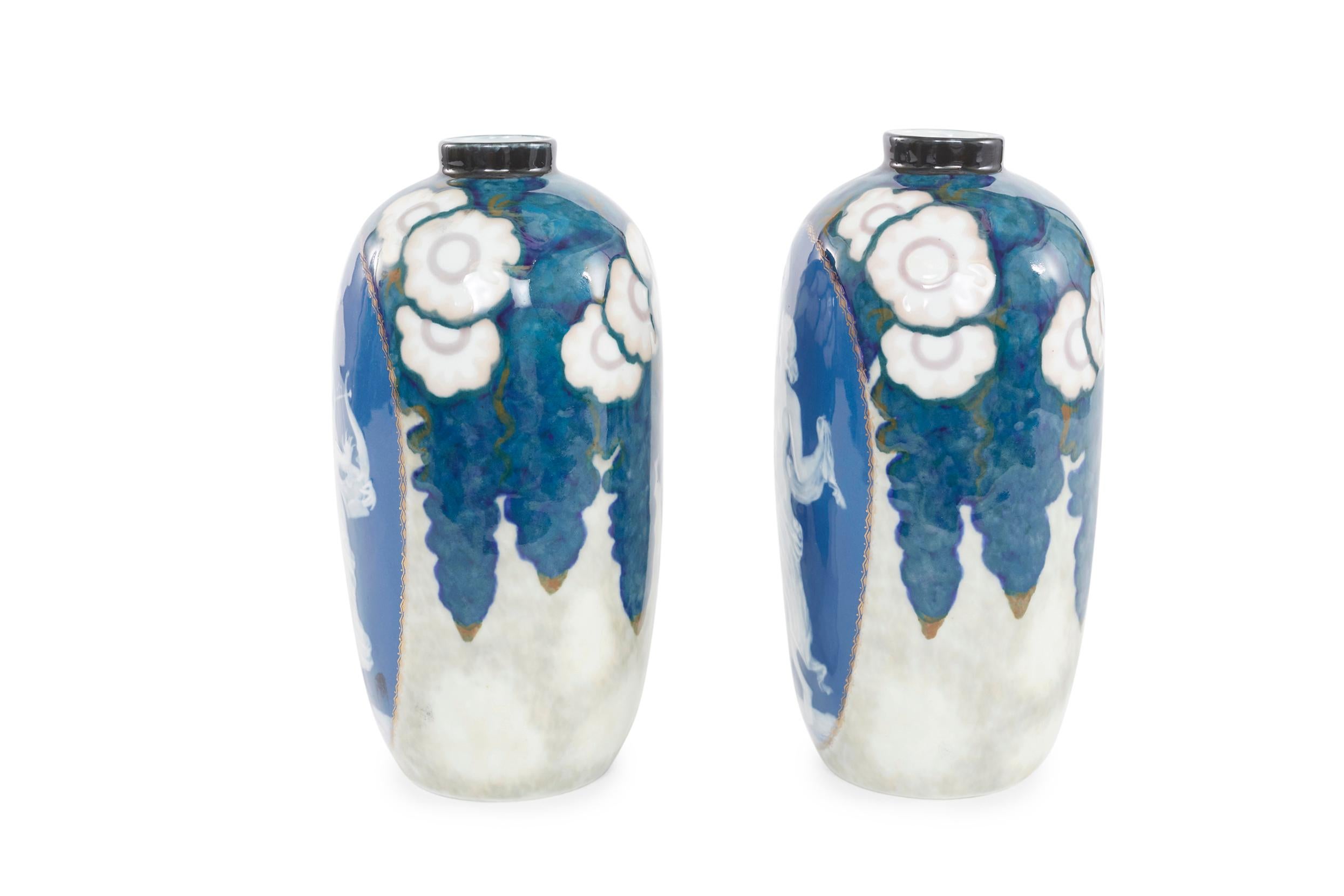 French 20th Century Pate-Sur-Pate Decorative Vases For Sale