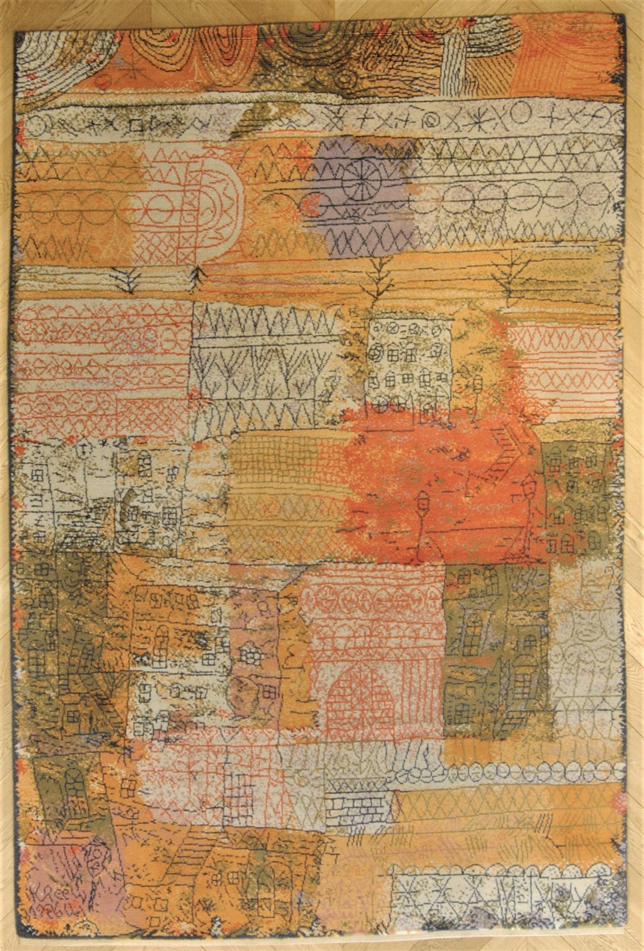 Skandinavischer Vintage-Teppich „Florentinische Villenviertel“ von Paul Klee aus dem 20. Jahrhundert (Dänisch) im Angebot