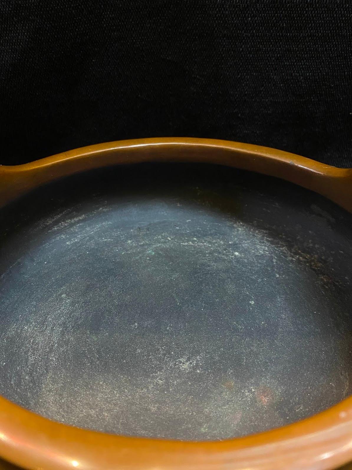 20th Century Period Antique Gilt-Splash Bronze Censer In Good Condition For Sale In San Gabriel, CA
