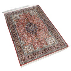 20th Century Persian Fine Silk Handmade Gom Rug c.1990