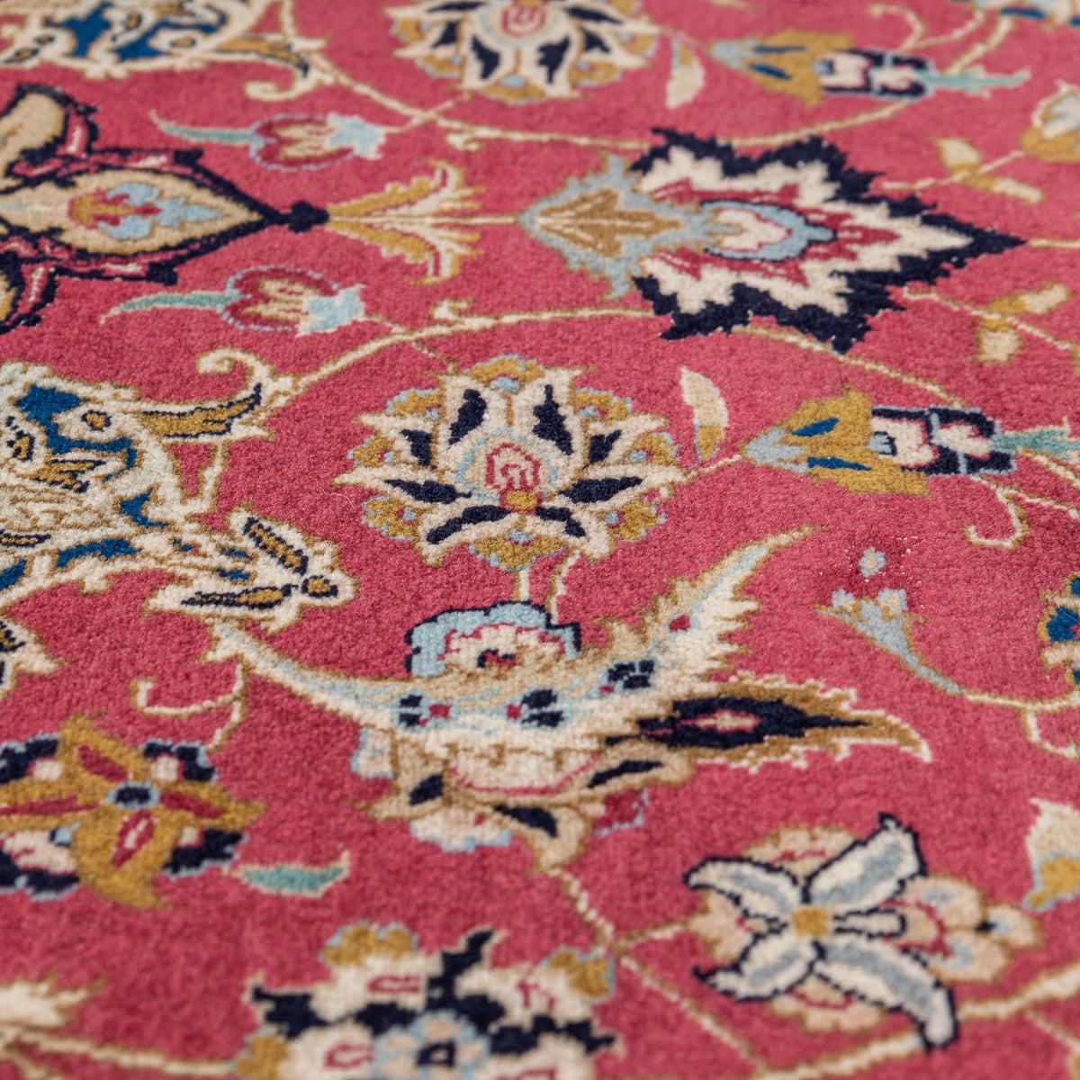 Tappeto Tabriz del XX secolo in seta e lana fine, fatto a mano, 50-Raj c.1990 in vendita 1