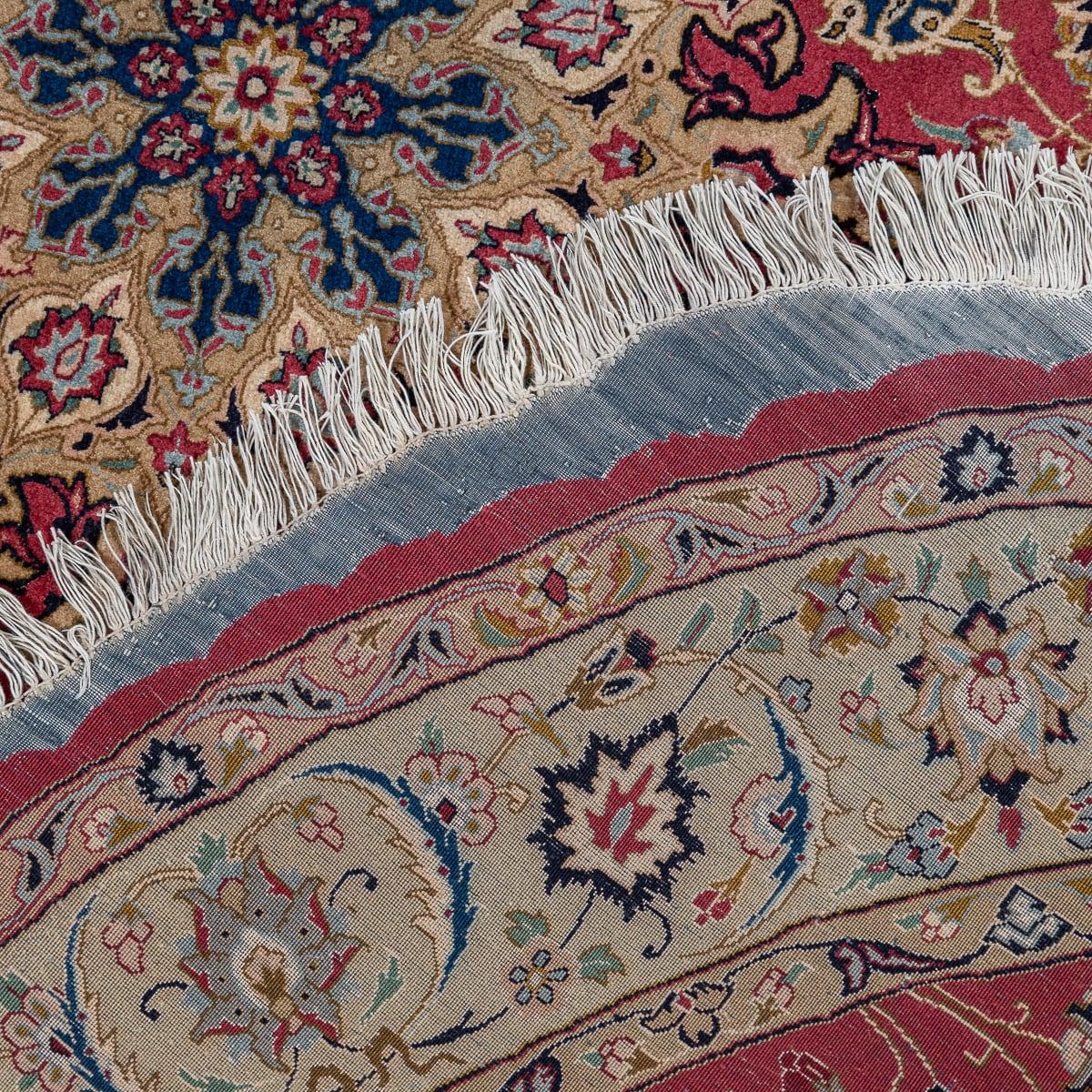 Tappeto Tabriz del XX secolo in seta e lana fine, fatto a mano, 50-Raj c.1990 in vendita 3