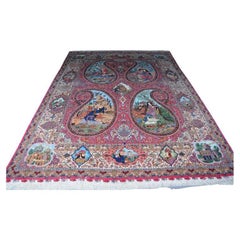 20th Century Persian Palace Carpet Tabriz Cork Wool with Silk