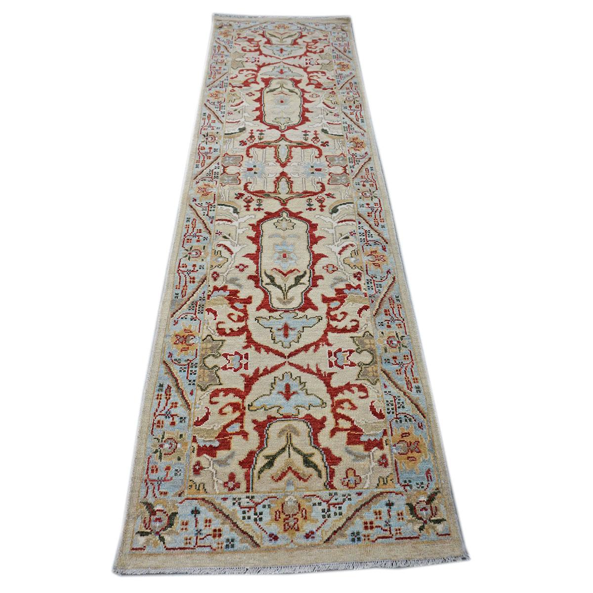 Ashly Fine Rugs presents an antique recreation of an original Afghan Sultanabad hallway runner rug. Persian Sultanabads are perhaps the most desired rugs by both connoisseurs and interior designers. Made with all vegetable-dyed, handspun wool and