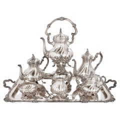 20th Century Peruvian Silver Tea and Coffee Set by Camusso