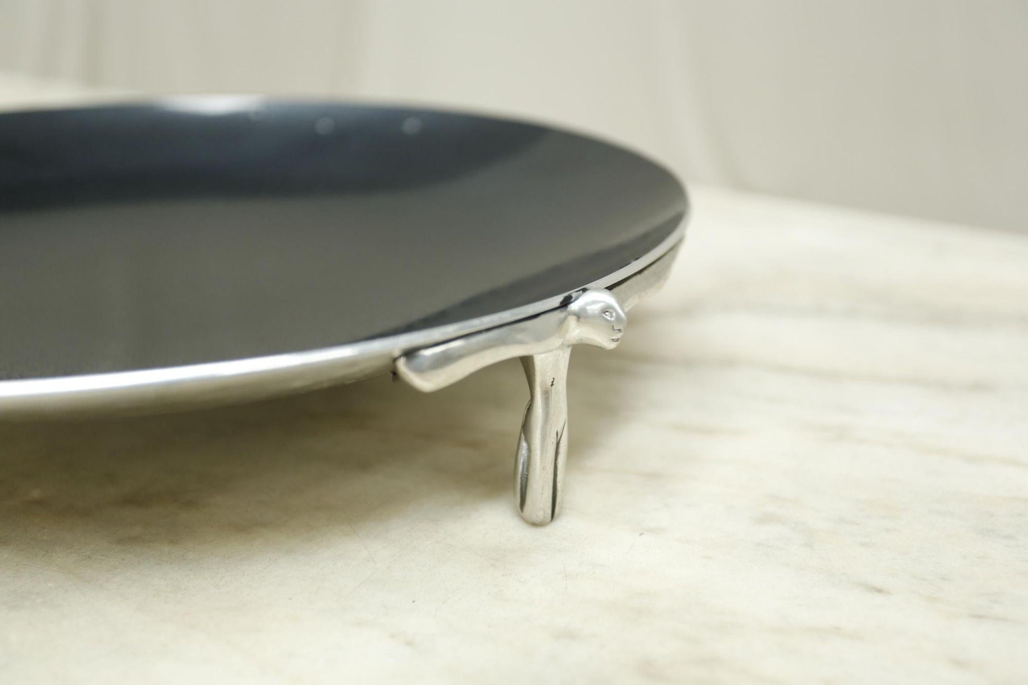 20th Century Pewter Dish with Feet by Carrol Boyes In Excellent Condition In Malton, GB