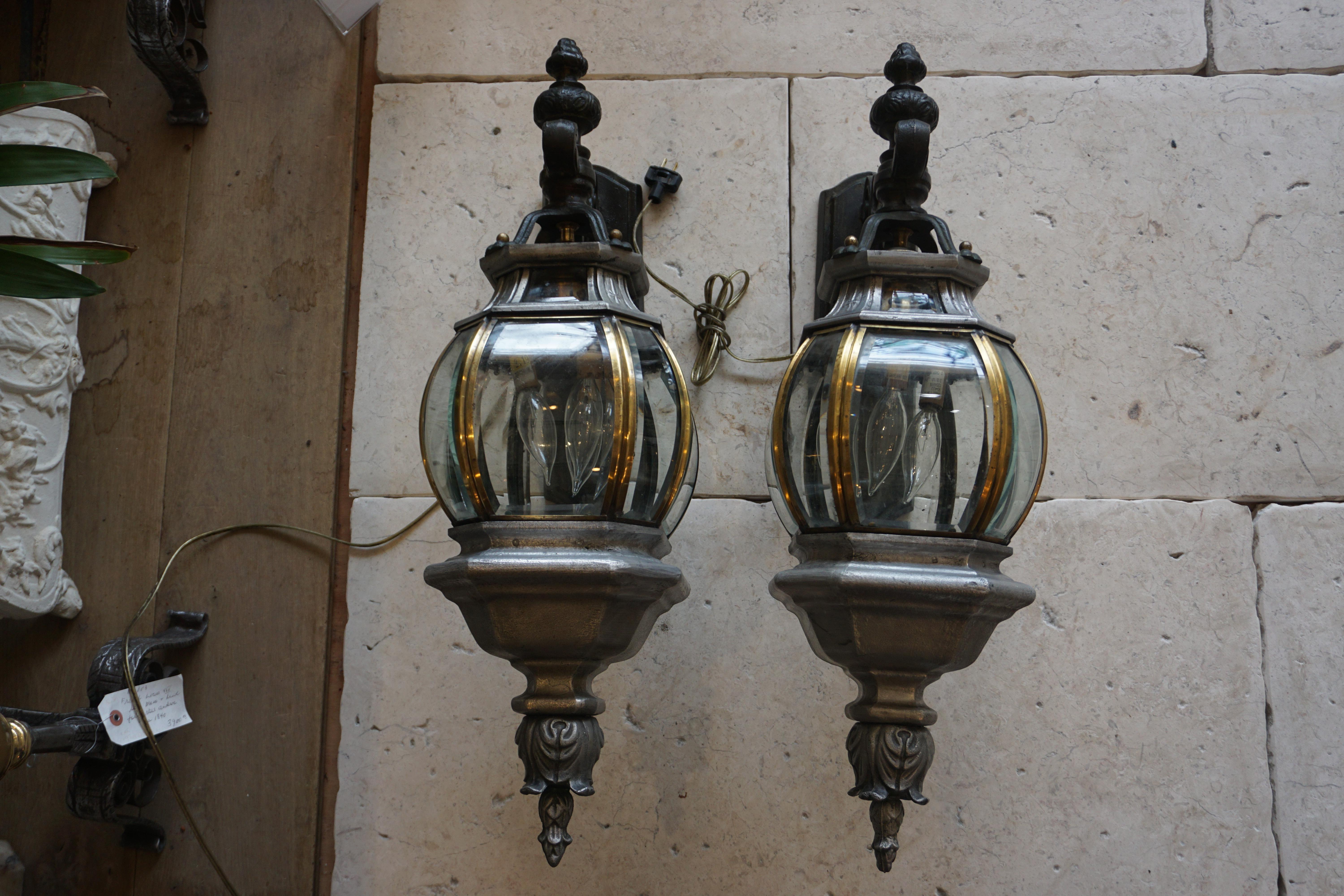 20th Century Pewter Sconces In Good Condition In Dallas, TX