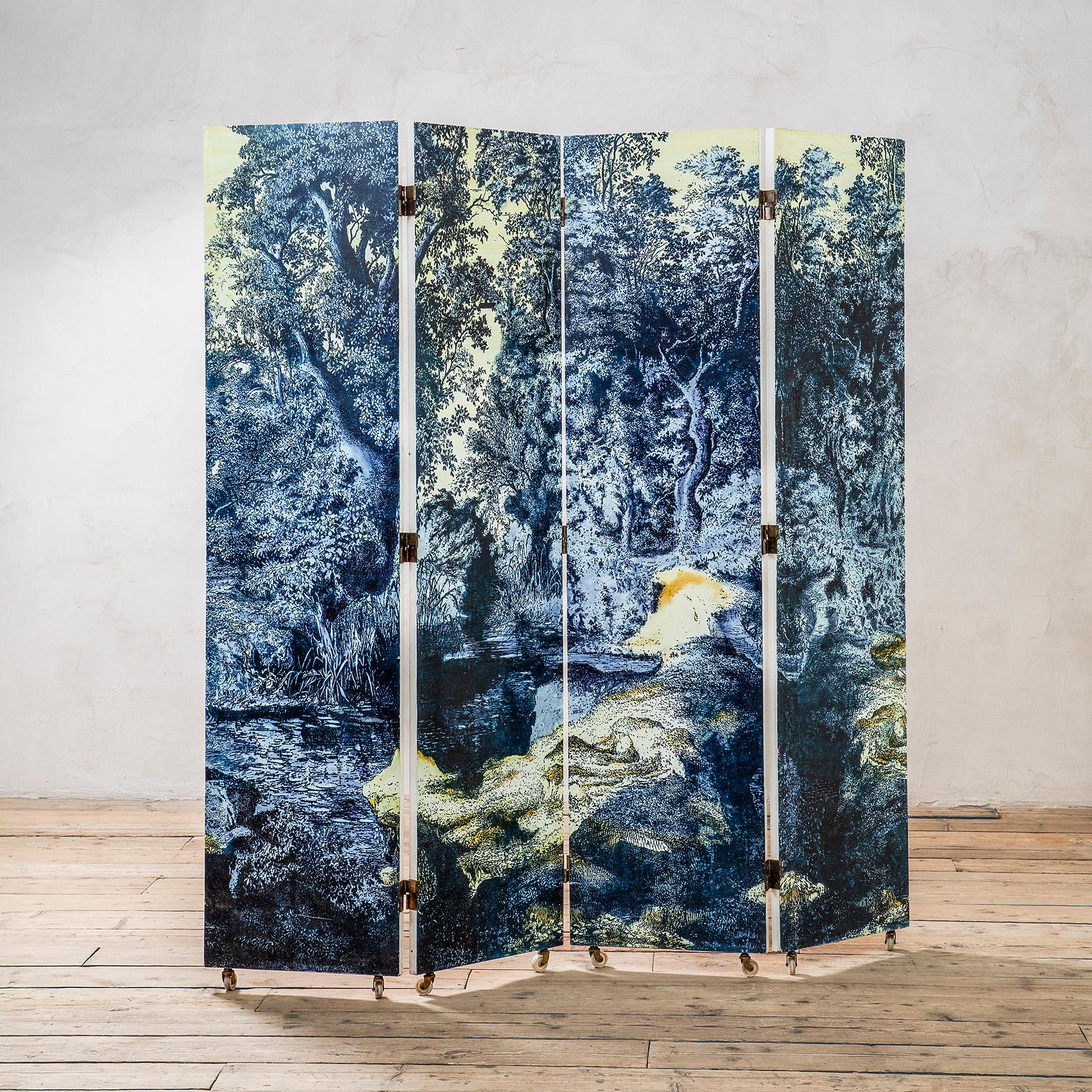 Mid-20th Century 20th Century, Piero Fornasetti Decoratvie Wooden Screen Gran Coromandel in vendita